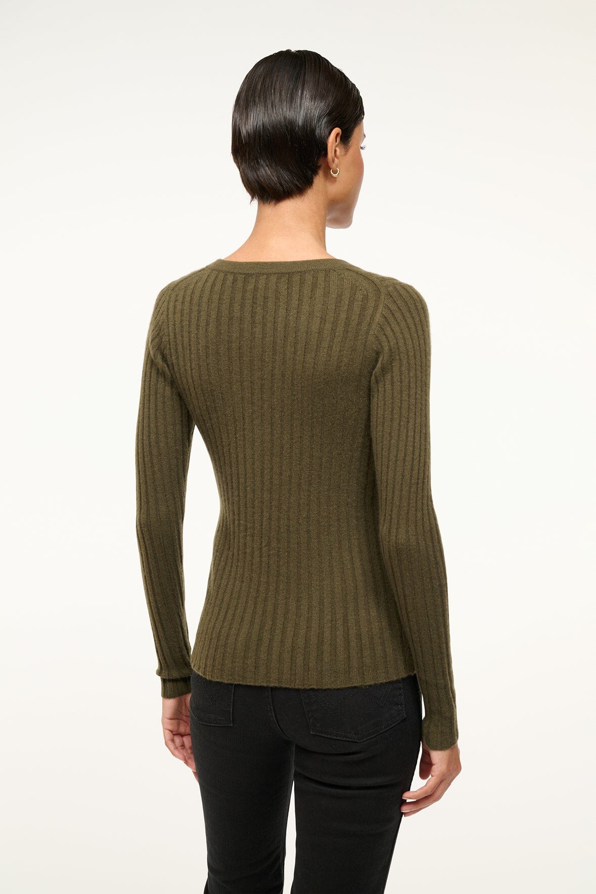 CARGO CASHMERE SWEATER | DARK OLIVE