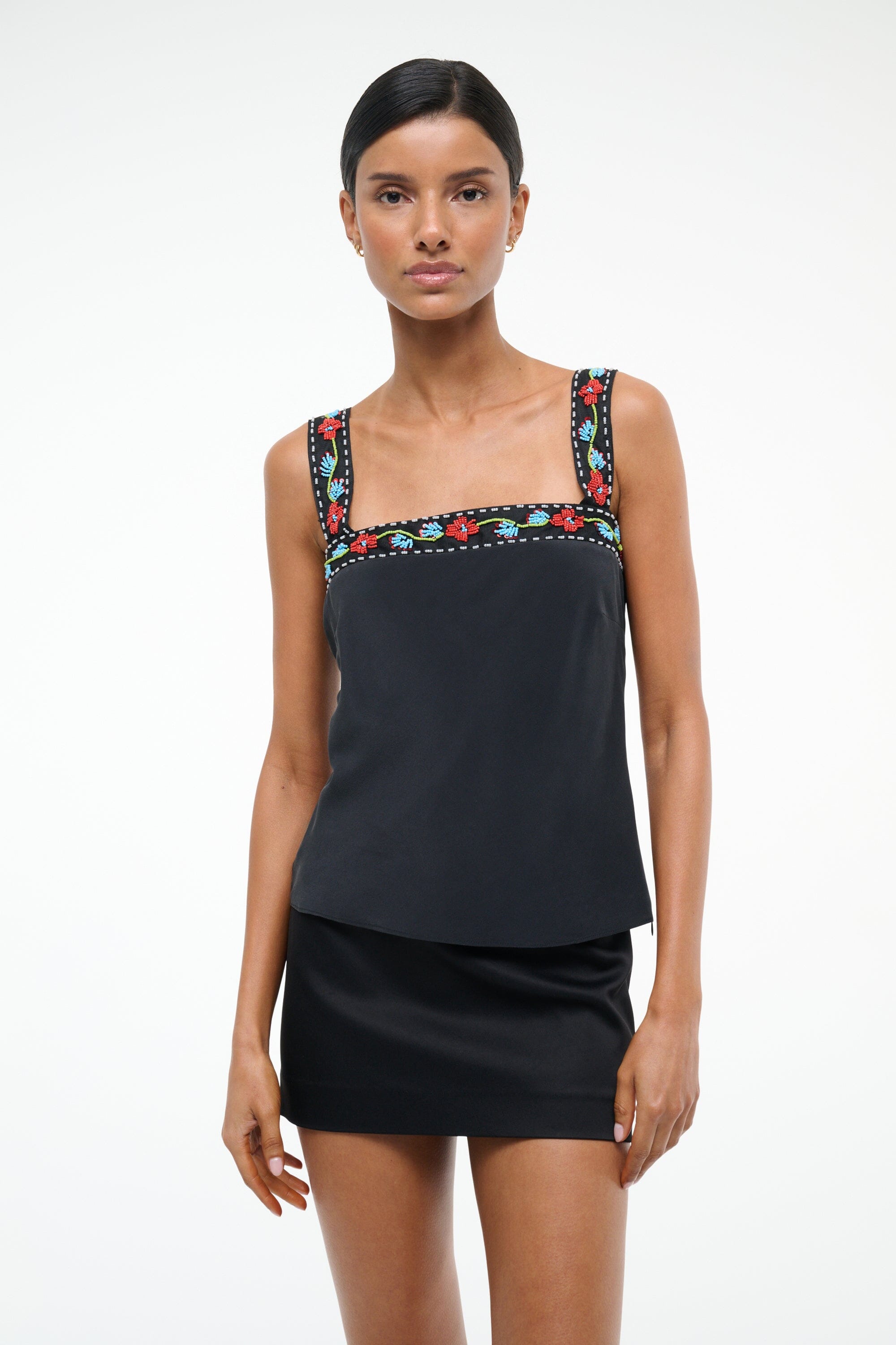 VERONICA SILK TOP | BLACK