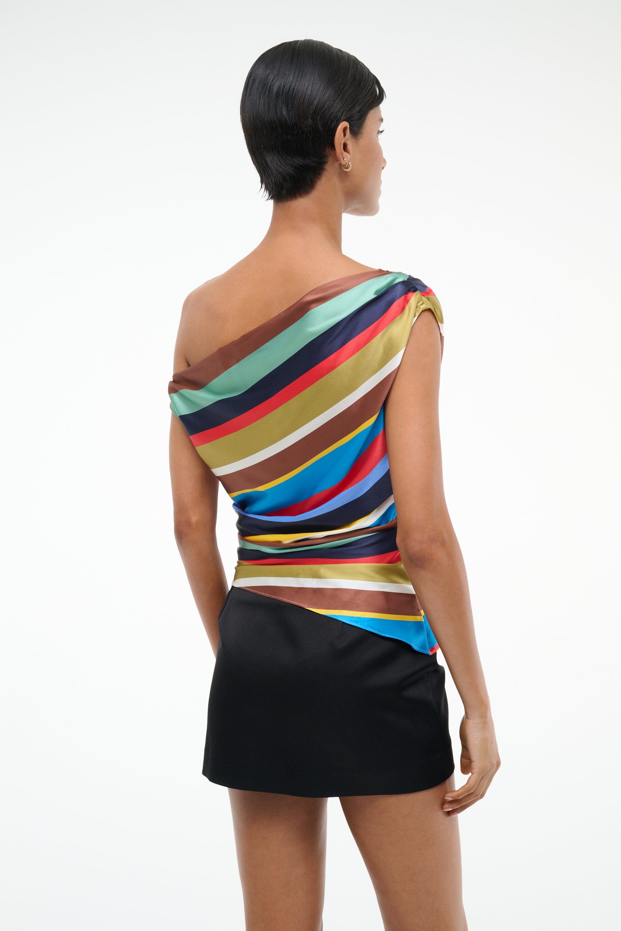 PHARE SILK TOP | MARKET STRIPE