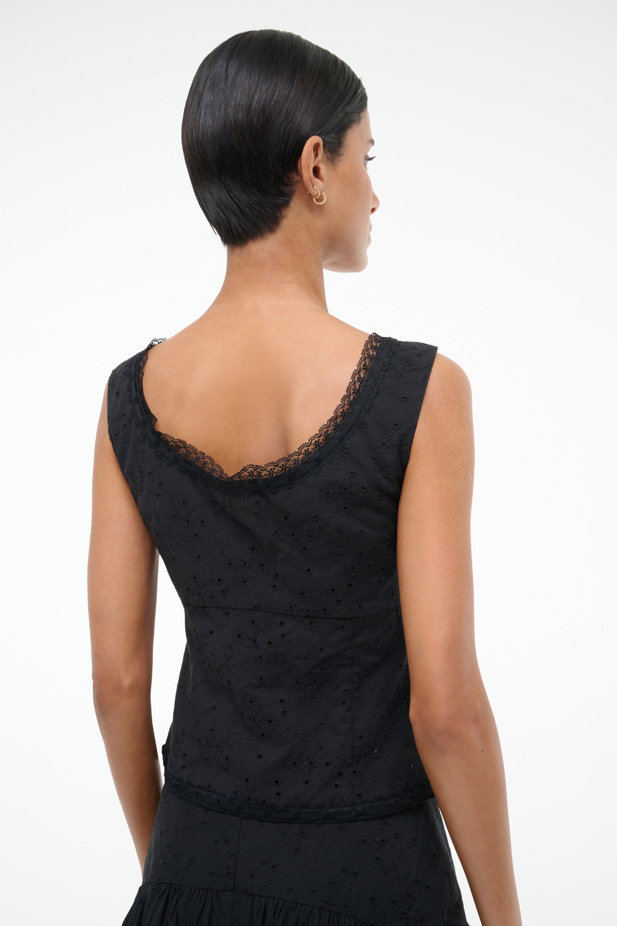 LOU TOP | BLACK EYELET