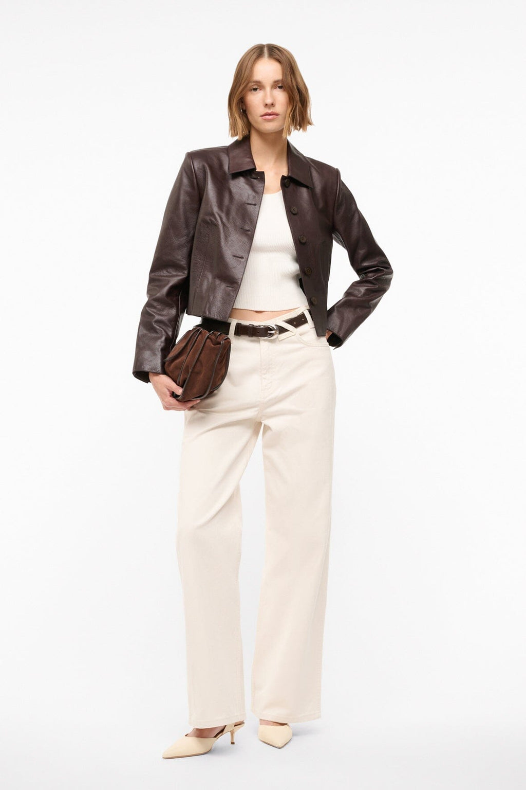 LEATHER MARINO JACKET | TIRAMISU