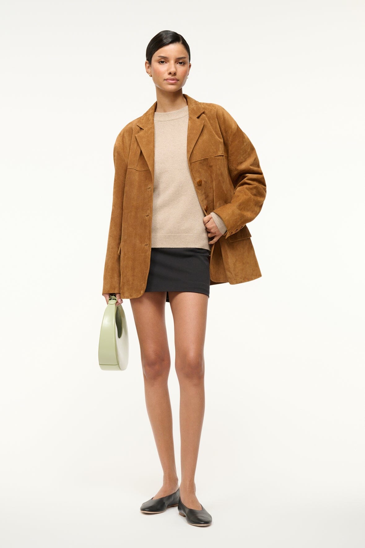 SERRANO CASHMERE RELAXED CREW | STONE