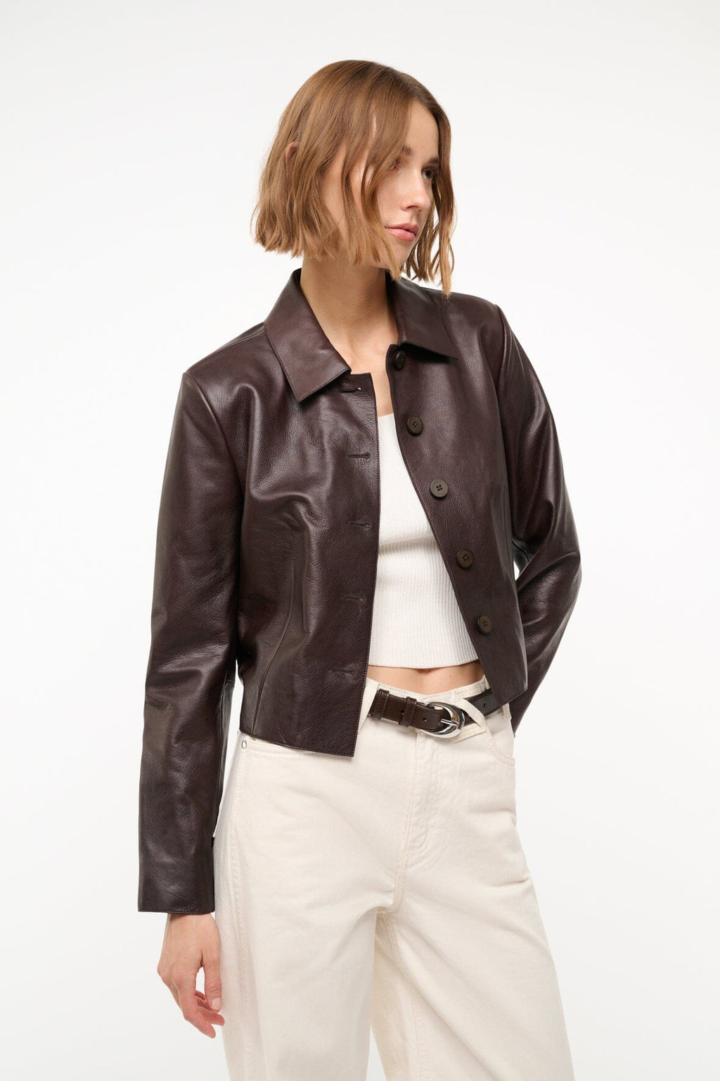 LEATHER MARINO JACKET | TIRAMISU