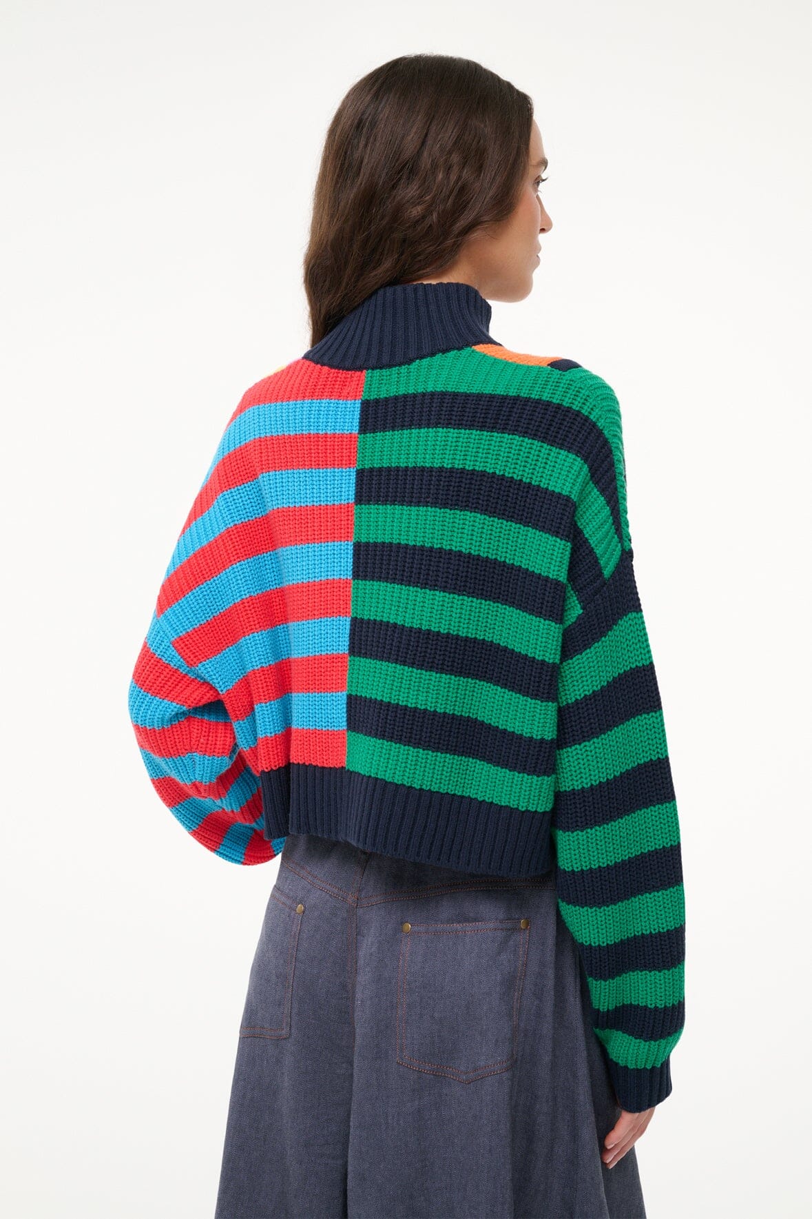 CROPPED HAMPTON SWEATER | CABANA STRIPE MULTI