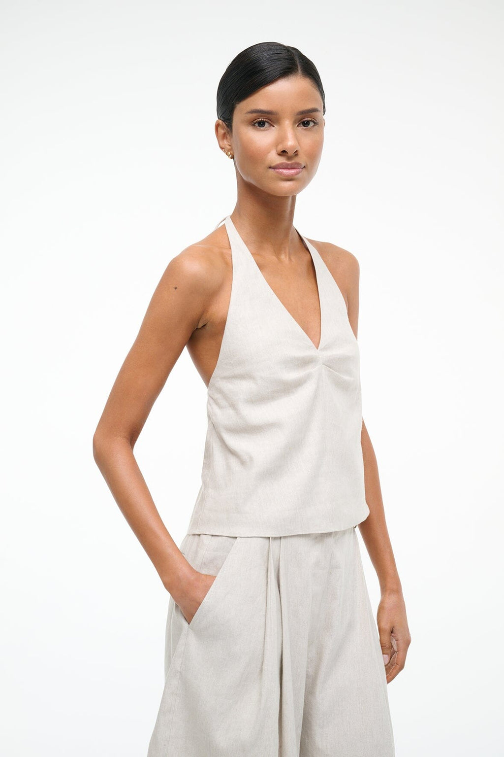 CORSO LINEN TOP | NATURAL