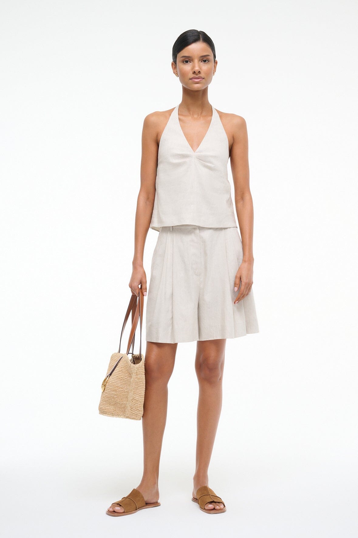 CORSO LINEN TOP | NATURAL