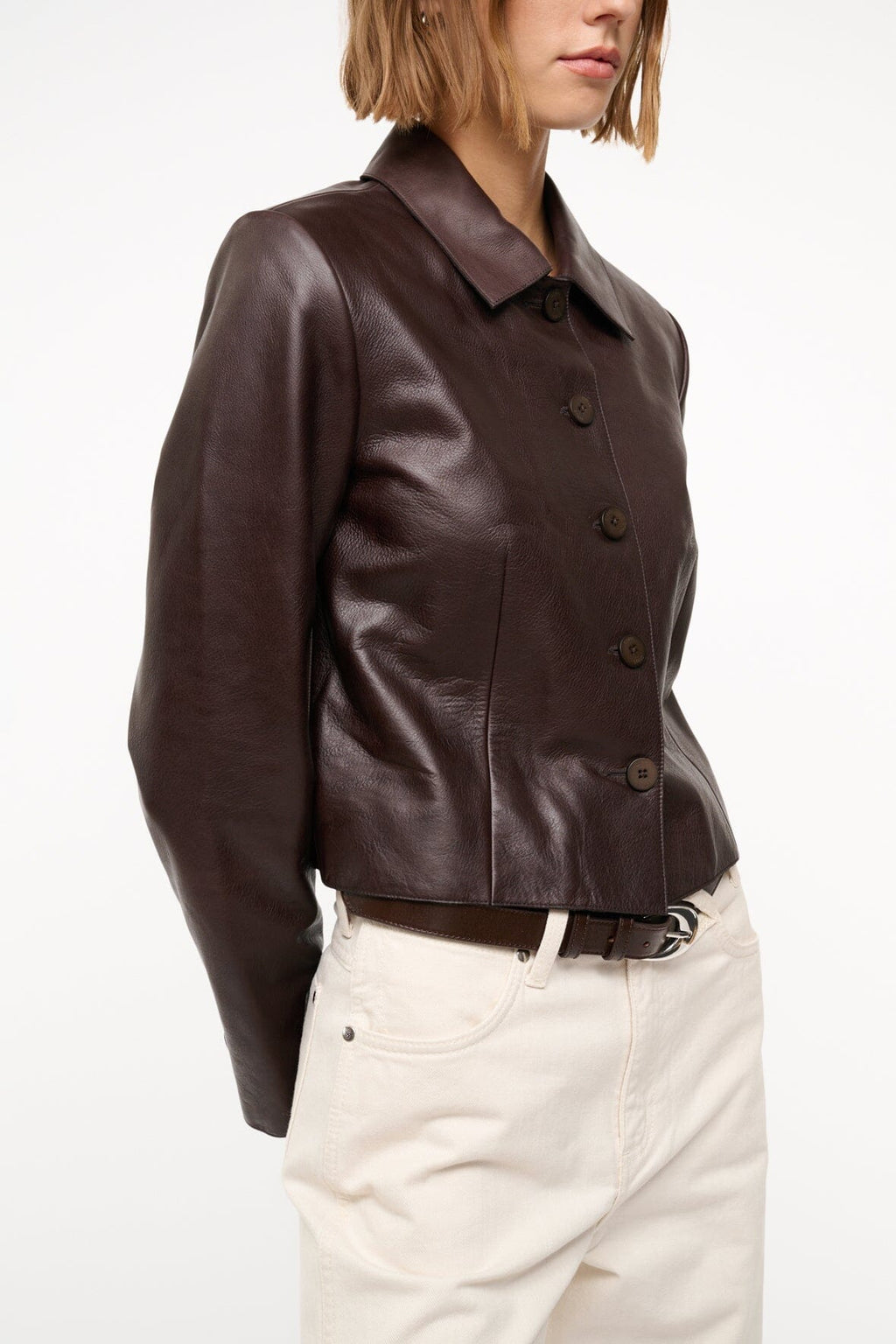 LEATHER MARINO JACKET | TIRAMISU