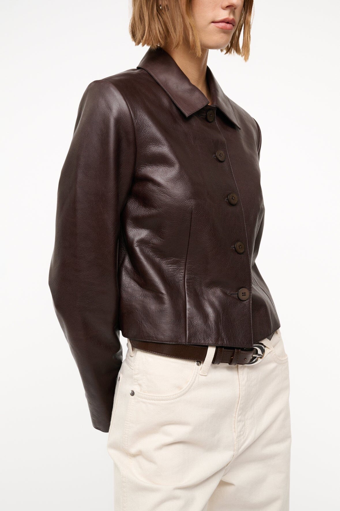 LEATHER MARINO JACKET | TIRAMISU
