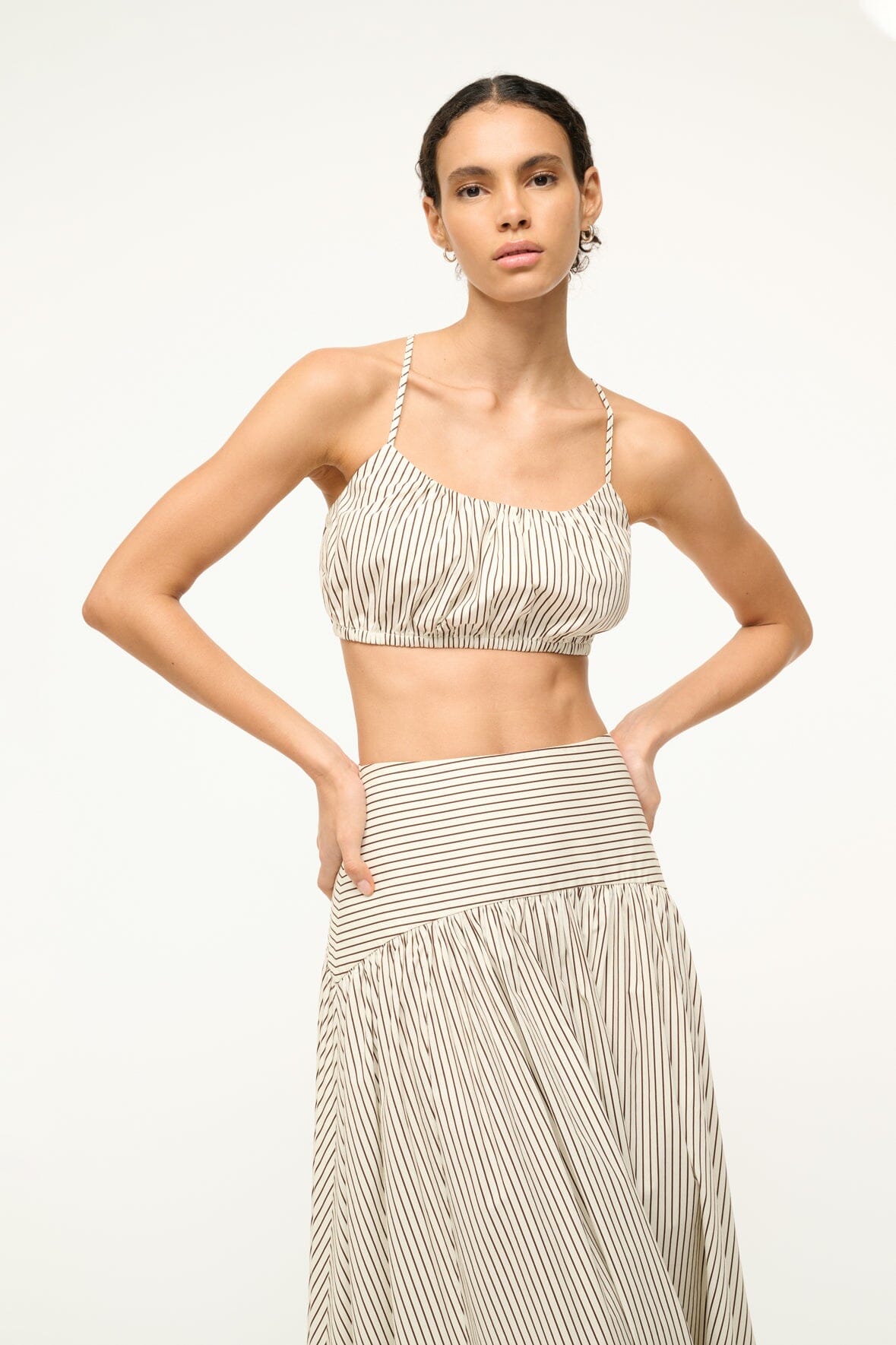 HAMMOCK TOP | IVORY DARK OAK MICRO STRIPE