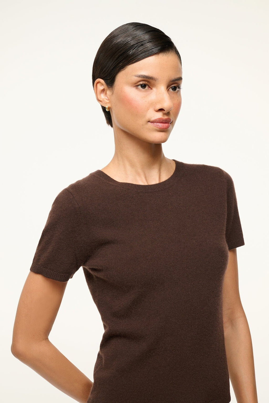 EASY CASHMERE TEE | DARK CHOCOLATE