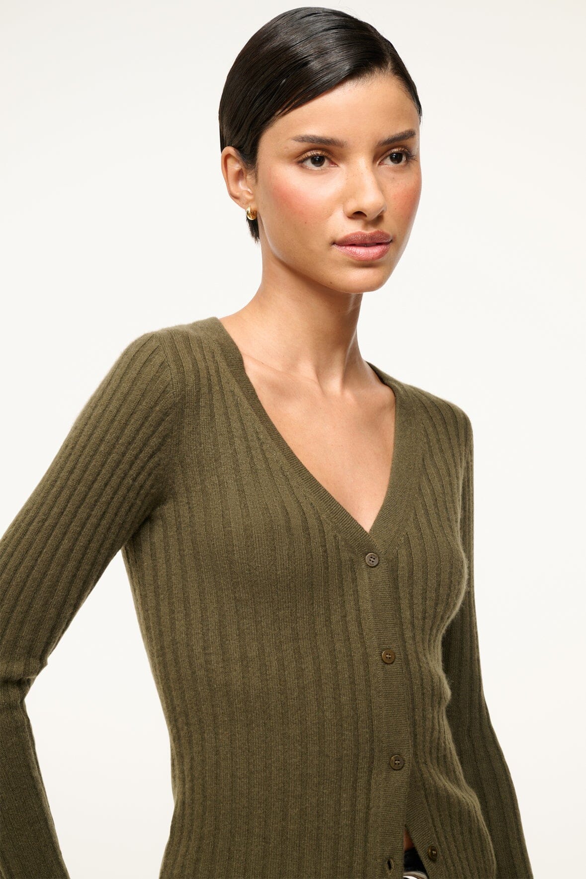 CARGO CASHMERE SWEATER | DARK OLIVE