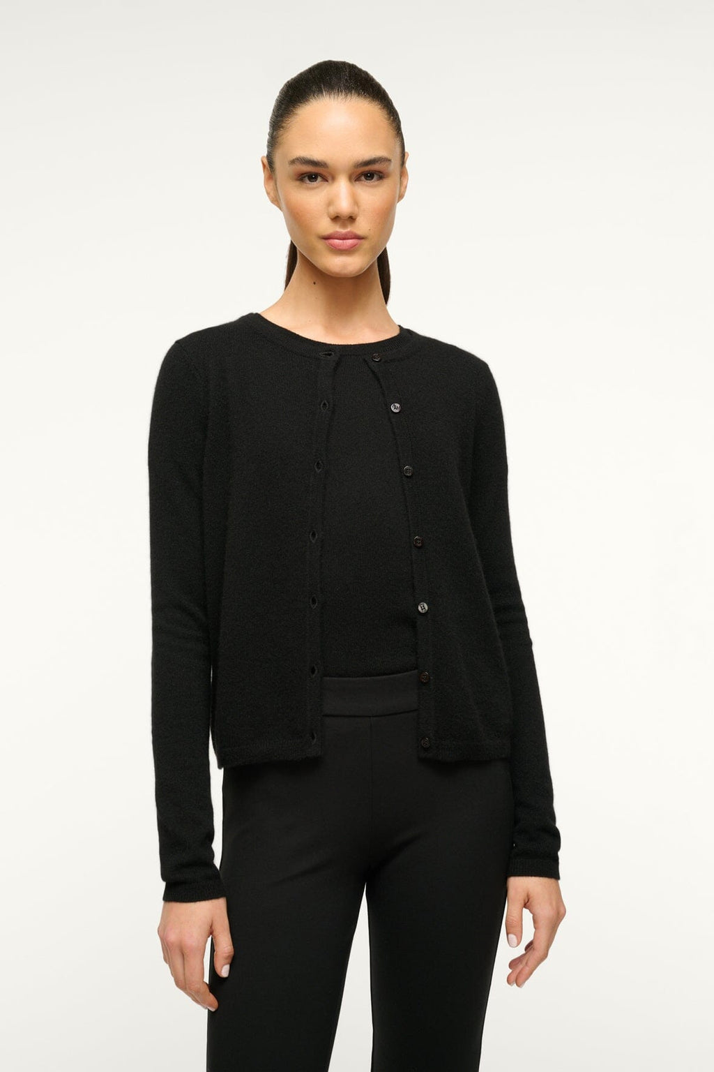 MIDNIGHT CASHMERE CARDIGAN | BLACK