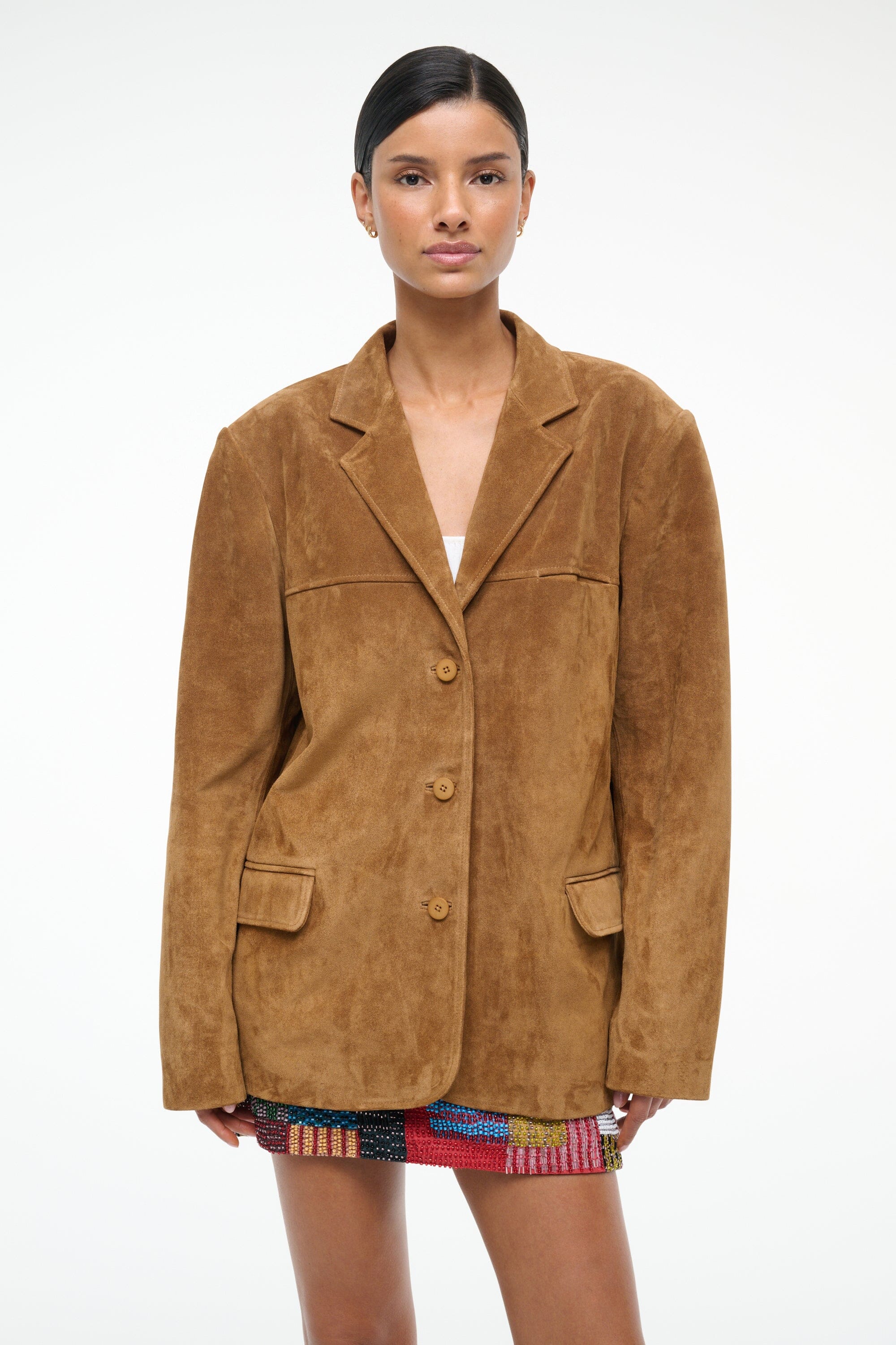 NATALIE SUEDE JACKET | TAN