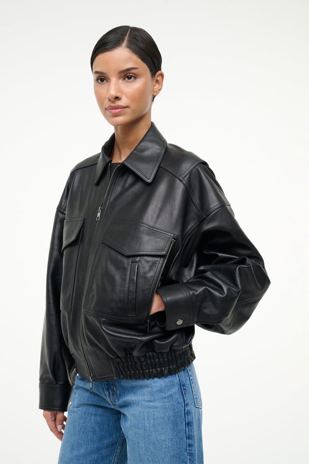 EUGENE LEATHER JACKET | BLACK