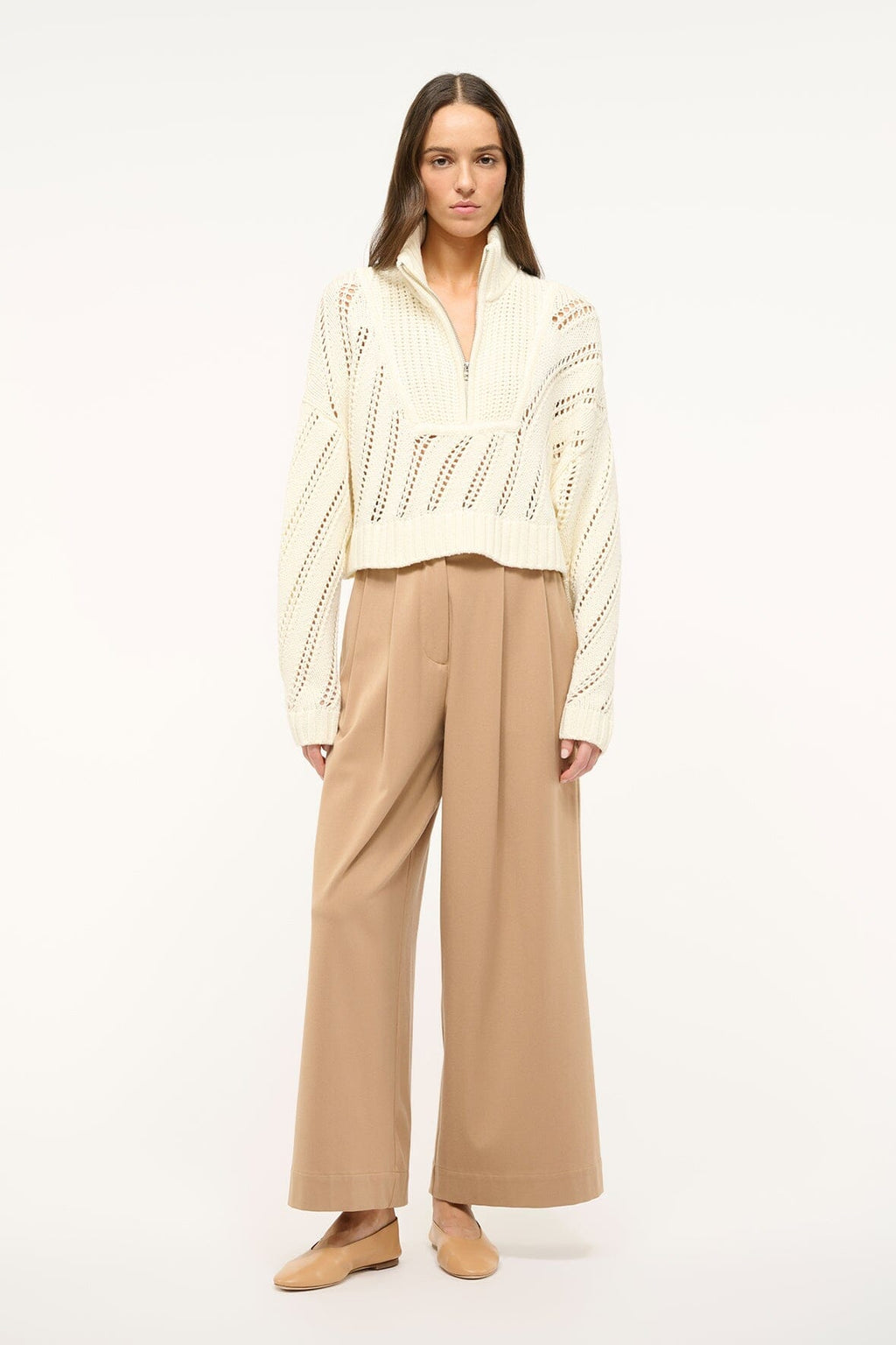 CROPPED HAMPTON SWEATER | IVORY