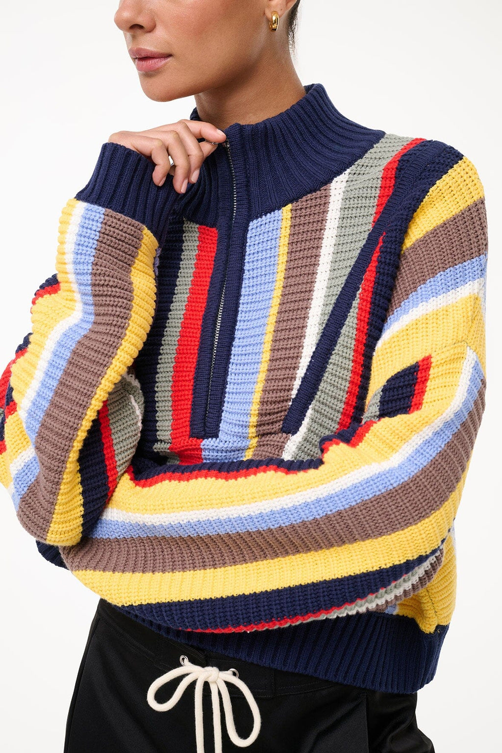 CROPPED HAMPTON SWEATER | MARKET STRIPE