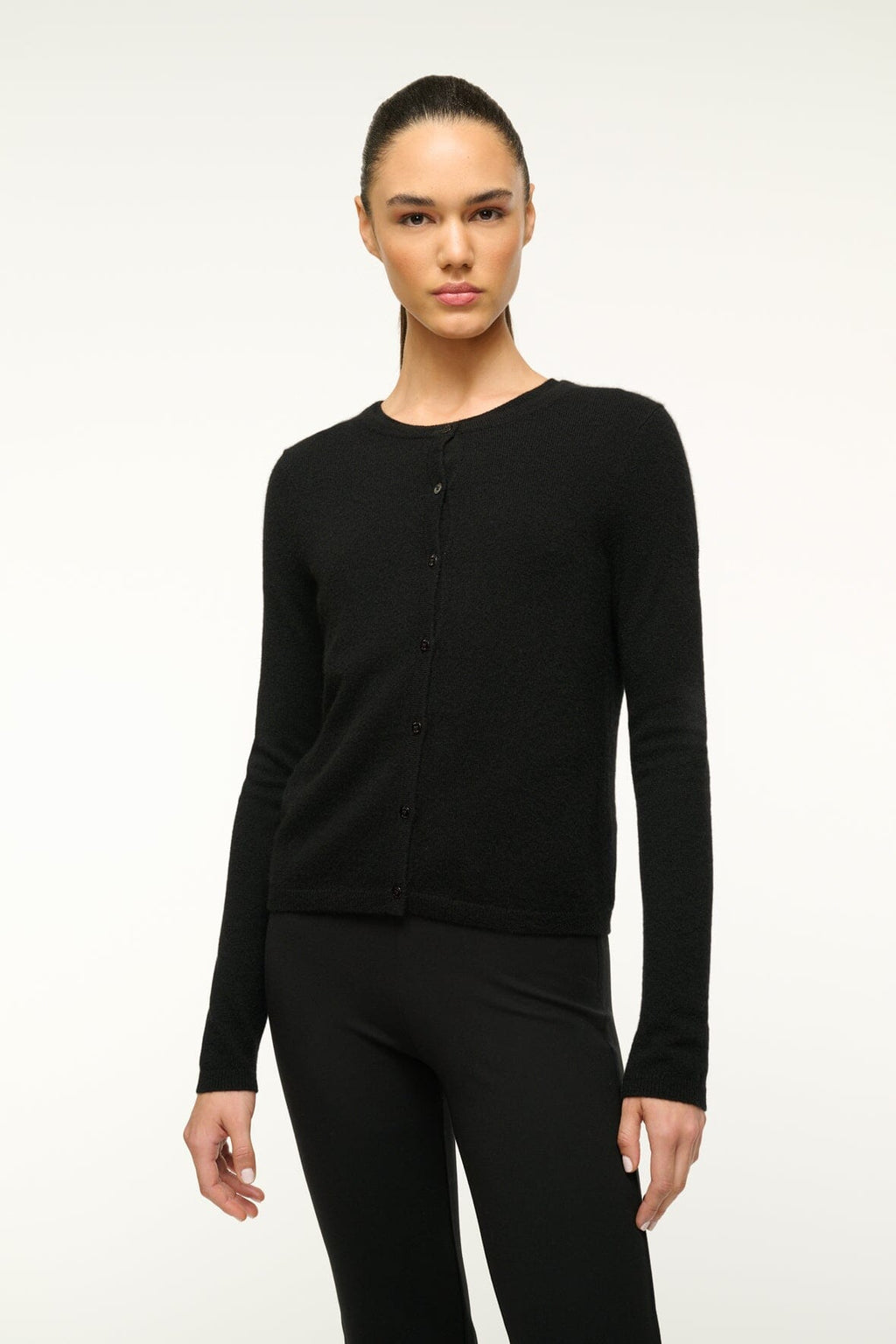 MIDNIGHT CASHMERE CARDIGAN | BLACK