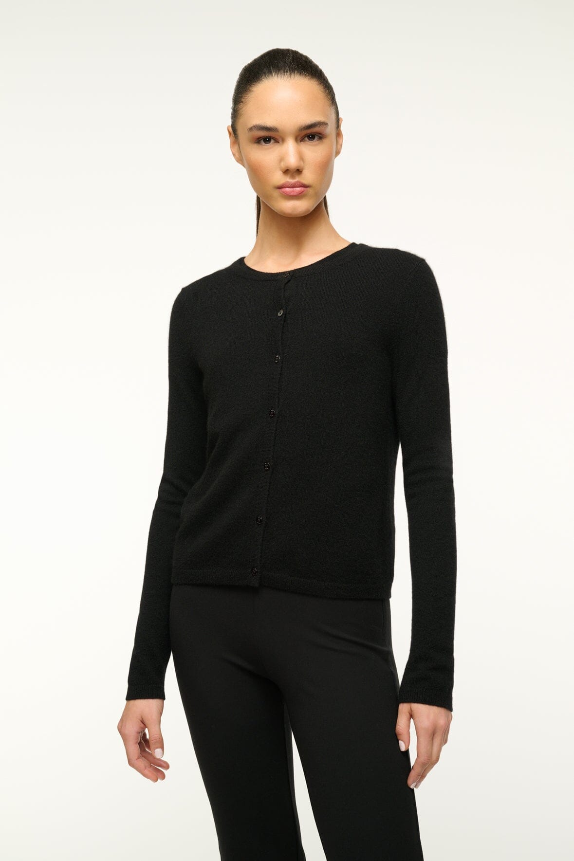 MIDNIGHT CASHMERE CARDIGAN | BLACK