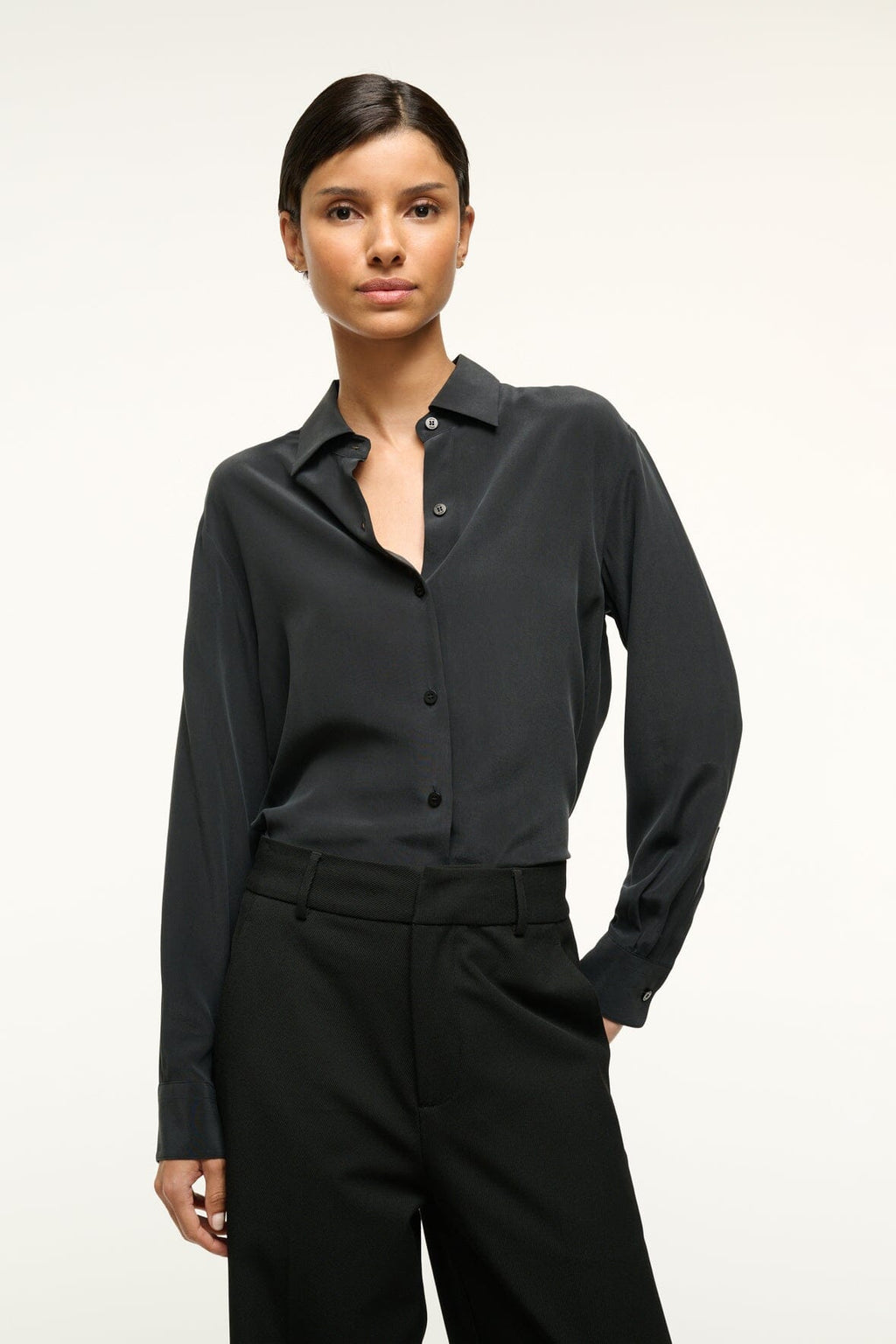 ROXBURY SILK SHIRT | BLACK