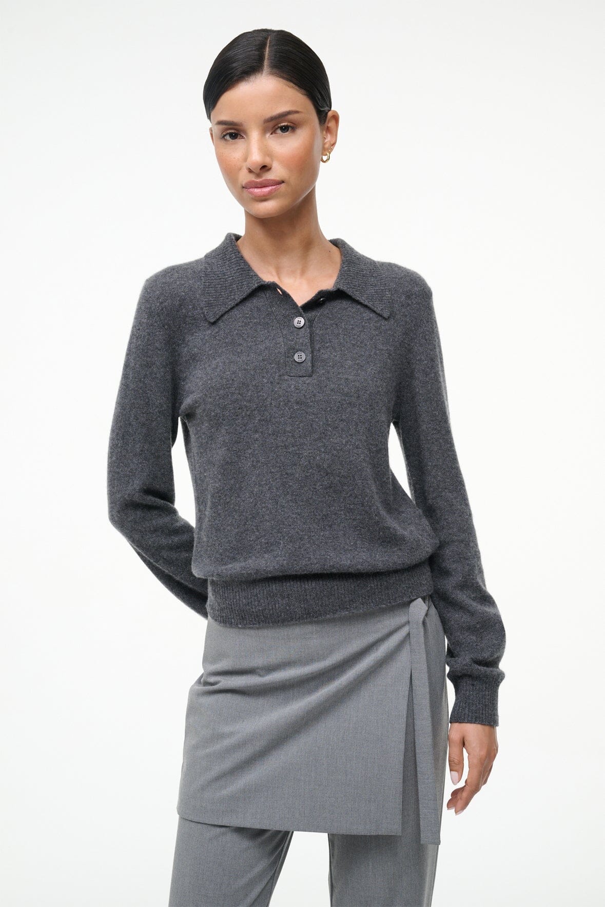 GEMMA CASHMERE SWEATER | CHARCOAL