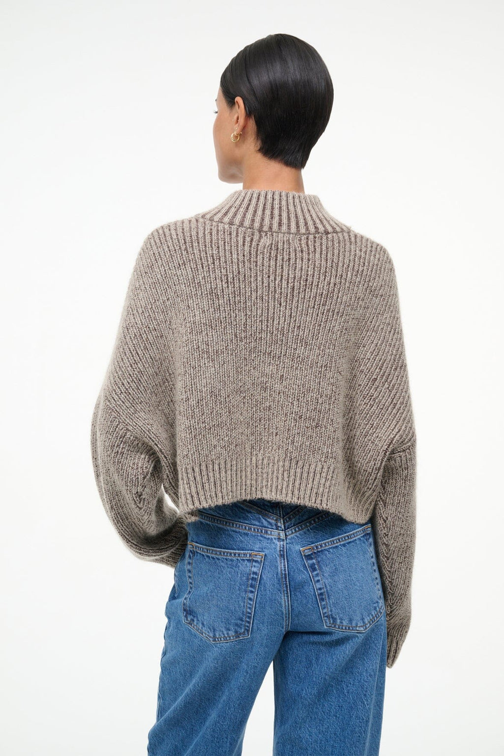 CROPPED HAMPTON SWEATER | BISQUE