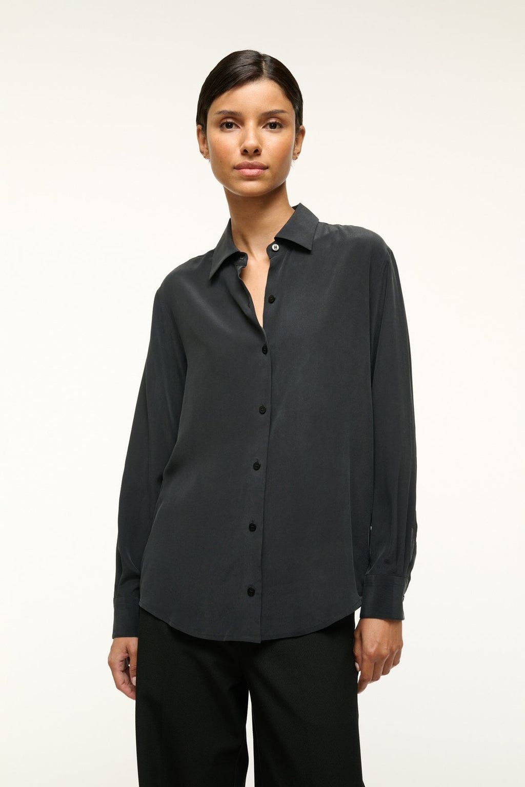 ROXBURY SILK SHIRT | BLACK