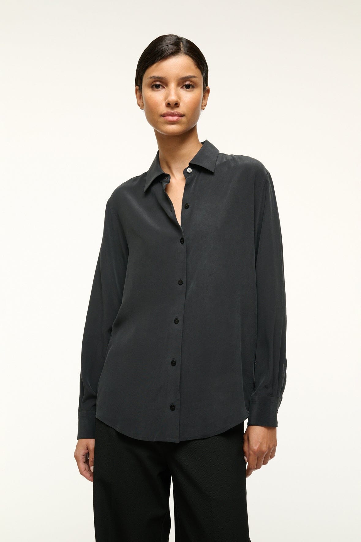 ROXBURY SILK SHIRT | BLACK