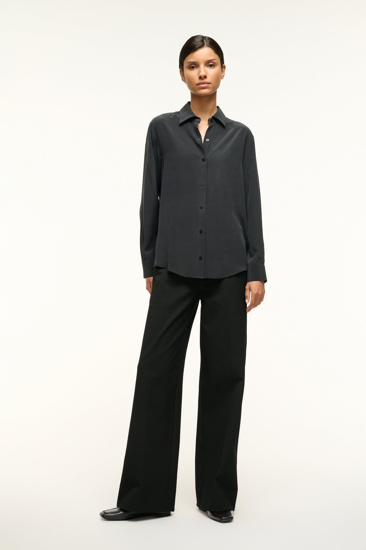 ROXBURY SILK SHIRT | BLACK