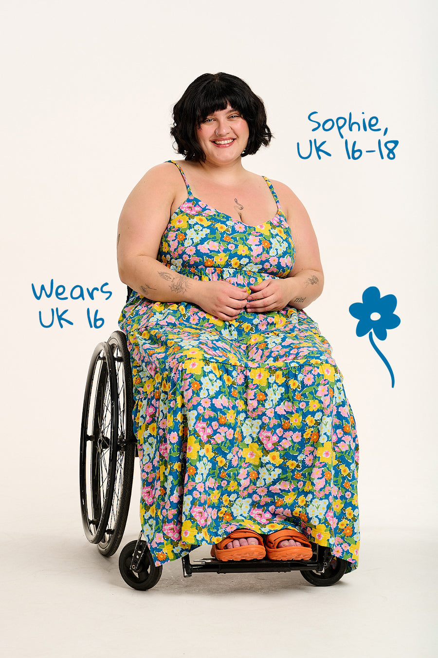 Mable - Maxi Dress in Island Blooms Scribbled Floral Print