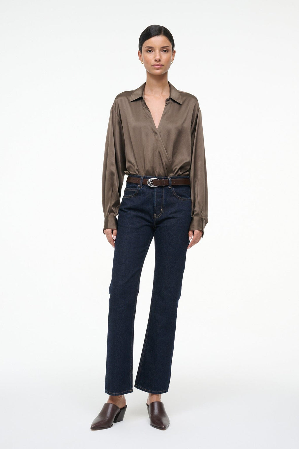 EVE SILK BODYSUIT | TAUPE