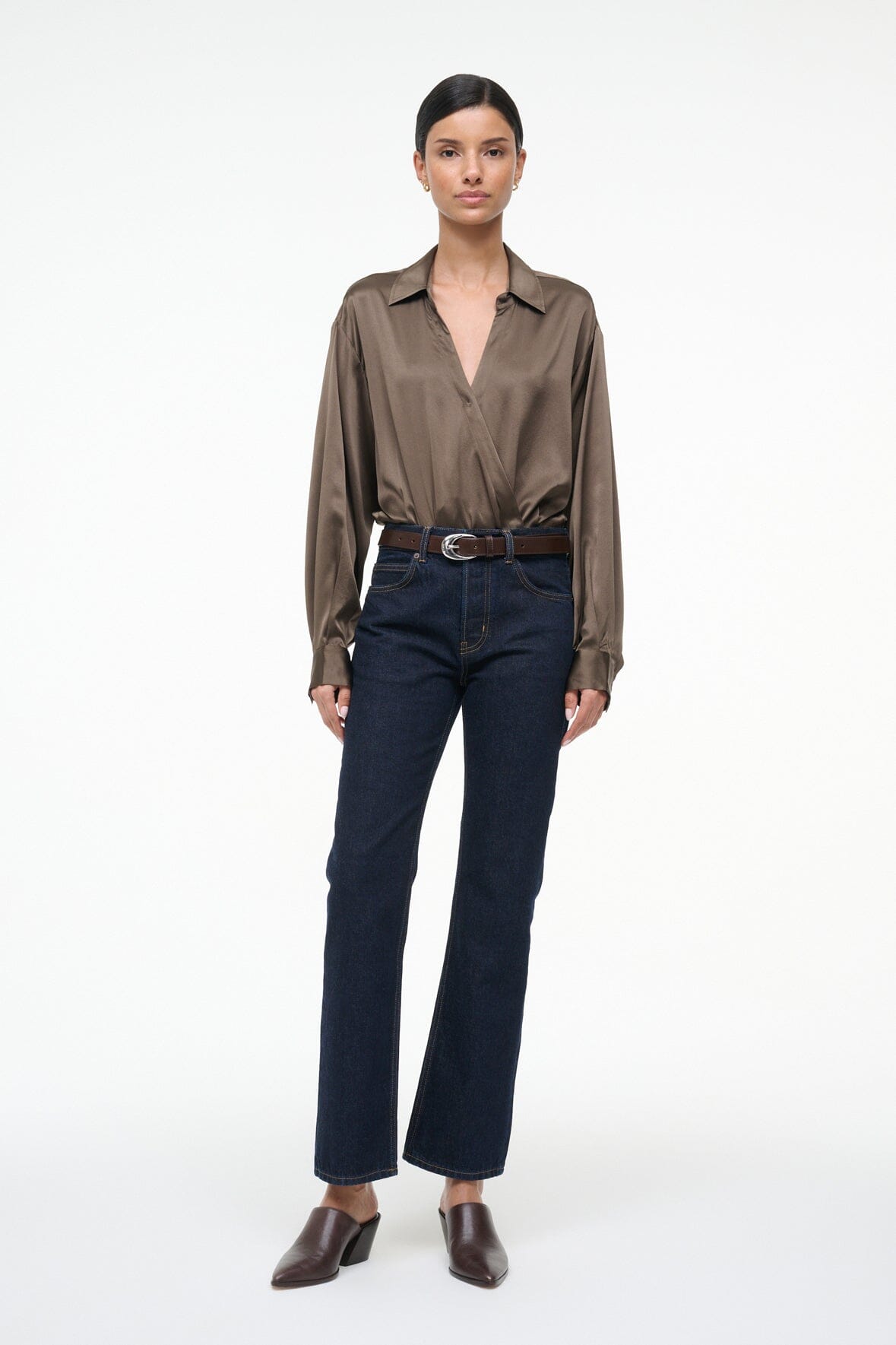 EVE SILK BODYSUIT | TAUPE