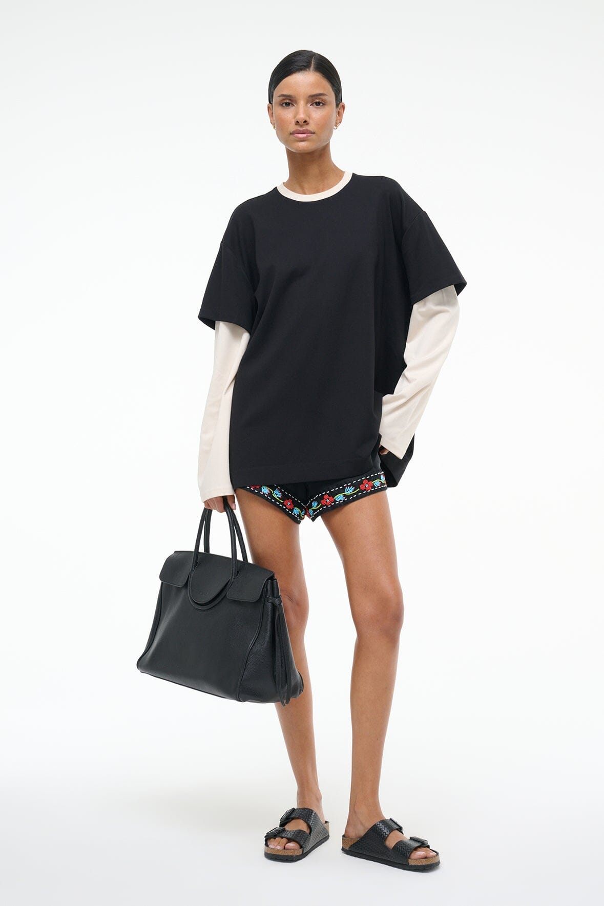 WILLIAM TEE | BLACK ECRU