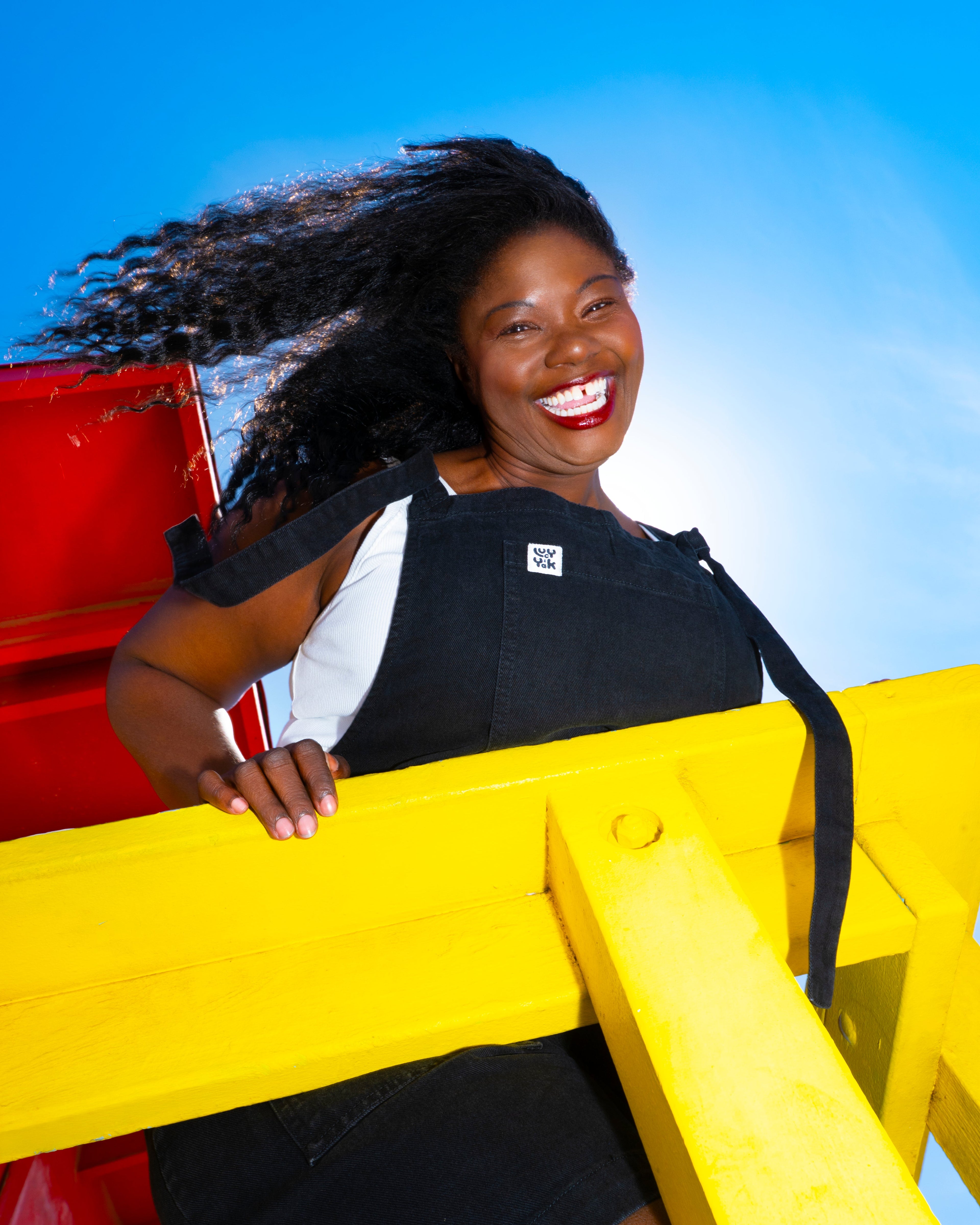 Original - Cotton Dungaree Shorts in Black