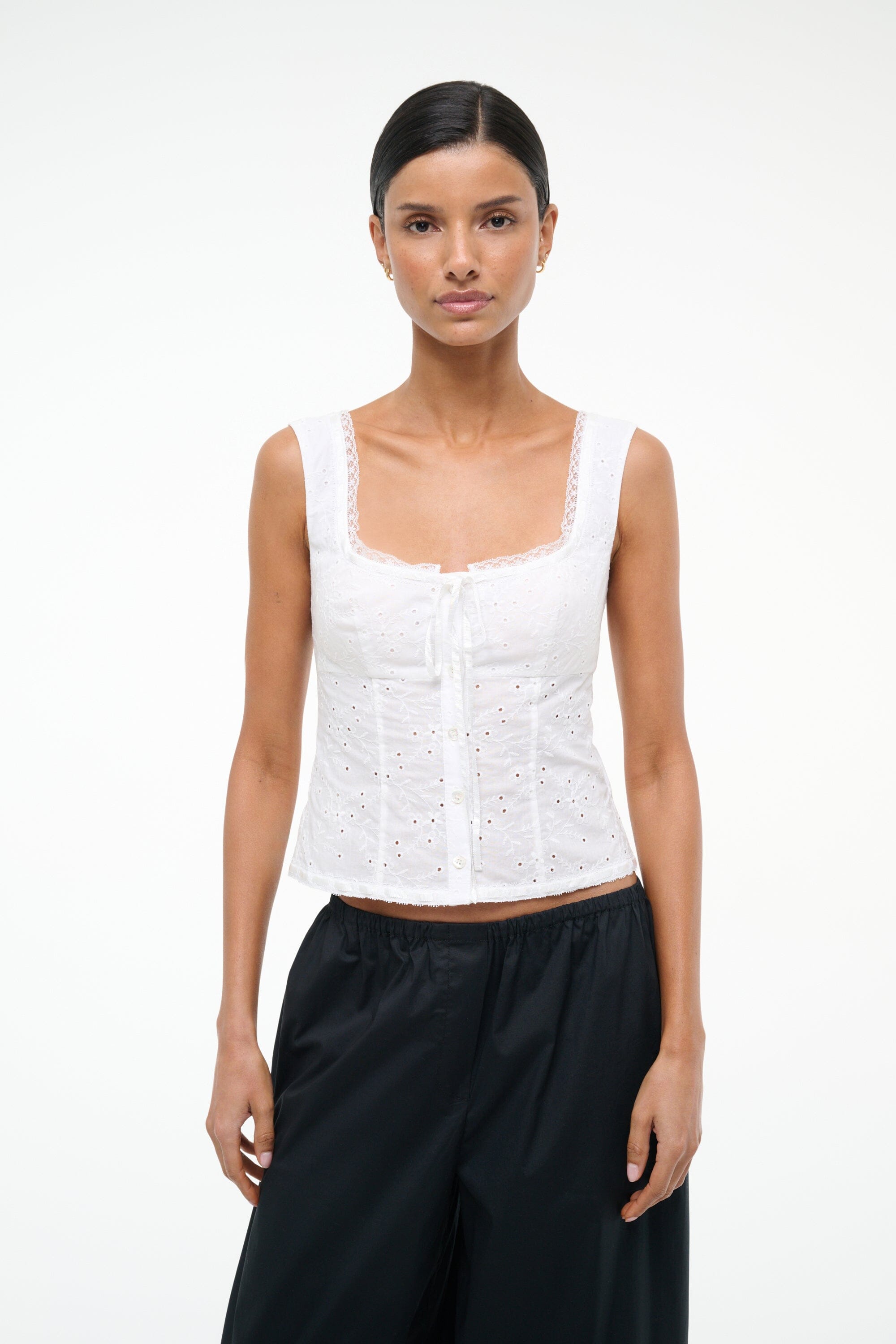 LOU TOP | WHITE EYELET