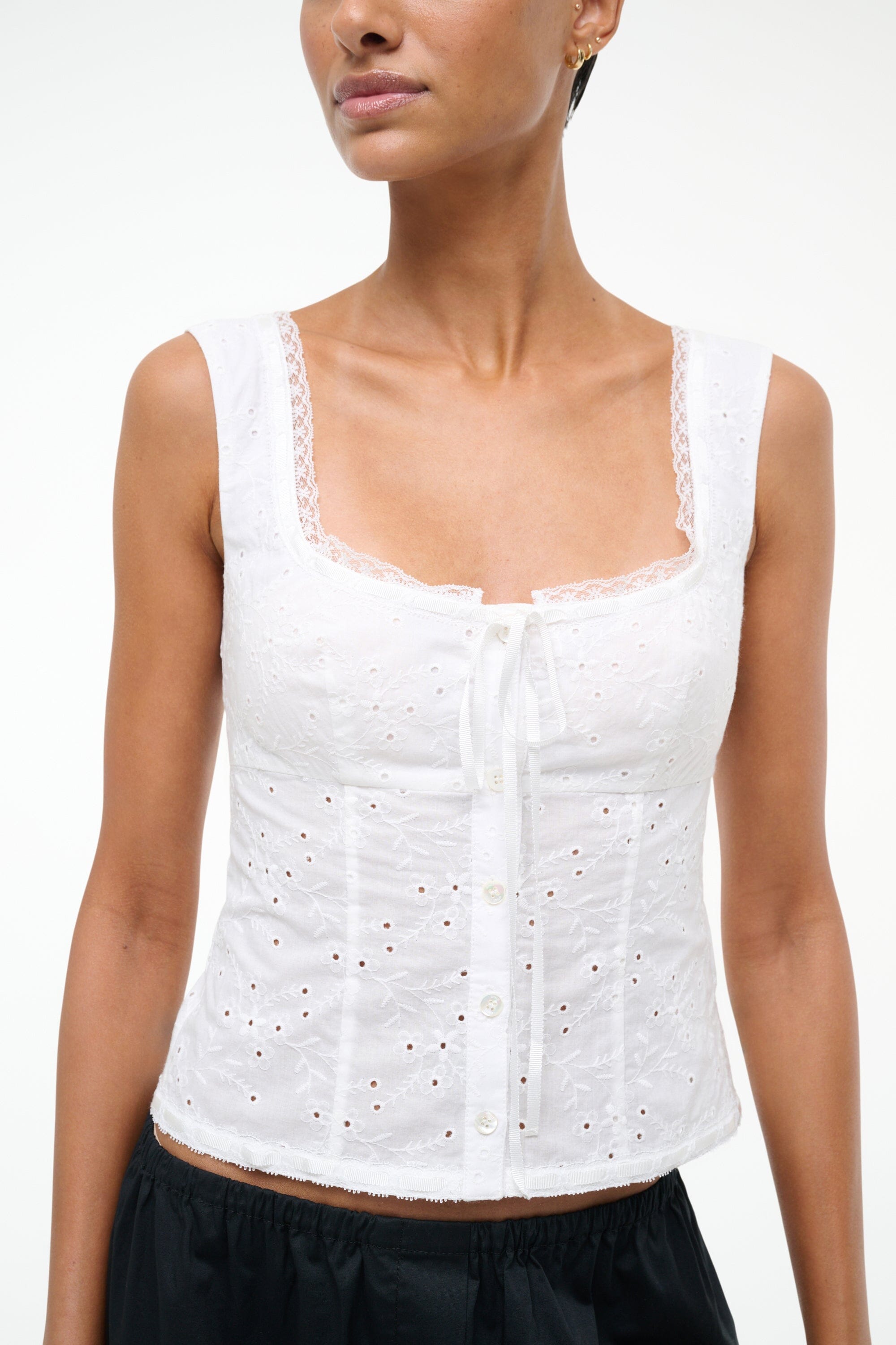 LOU TOP | WHITE EYELET