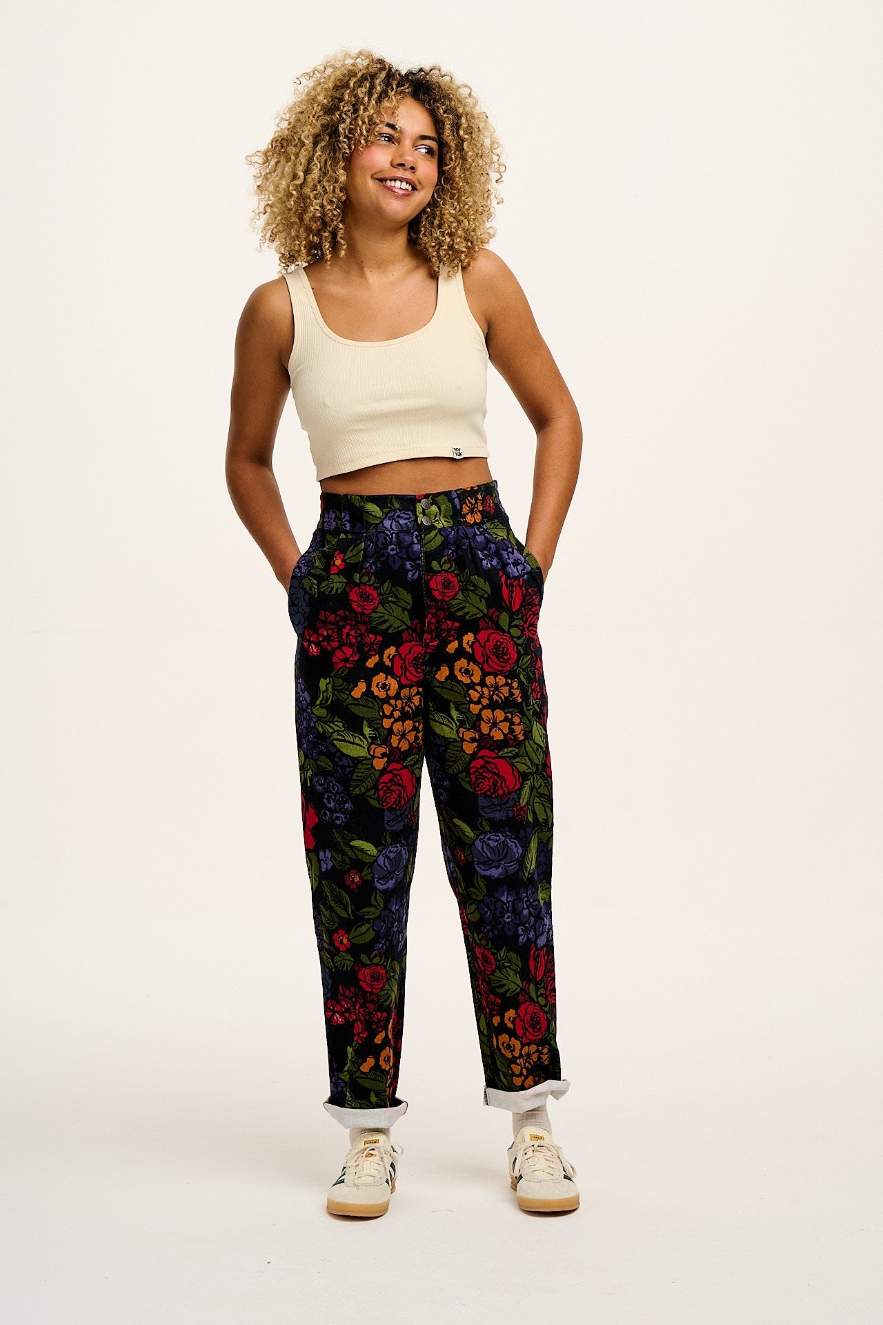 Addison - Cotton Jeans in Maria Print