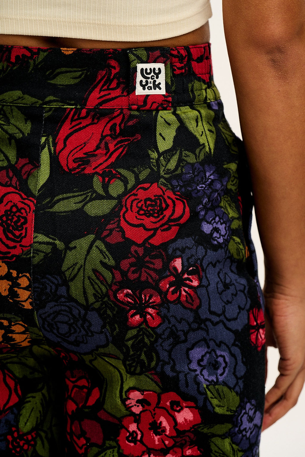 Addison - Cotton Jeans in Maria Print