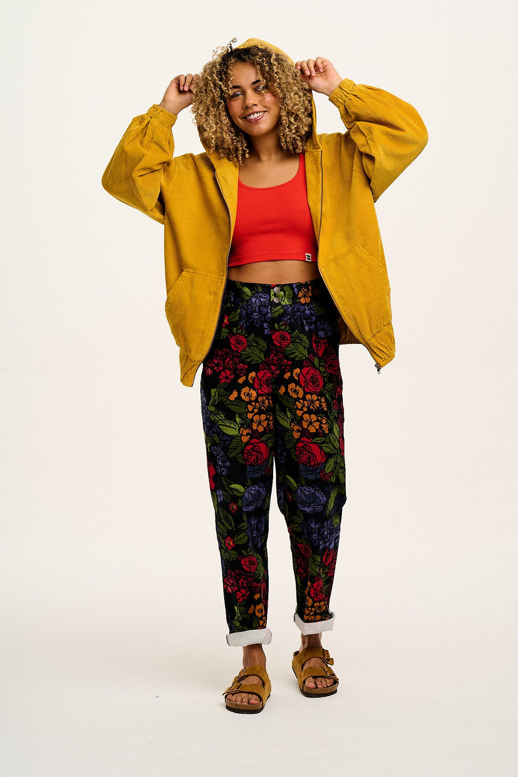 Addison - Cotton Jeans in Maria Print