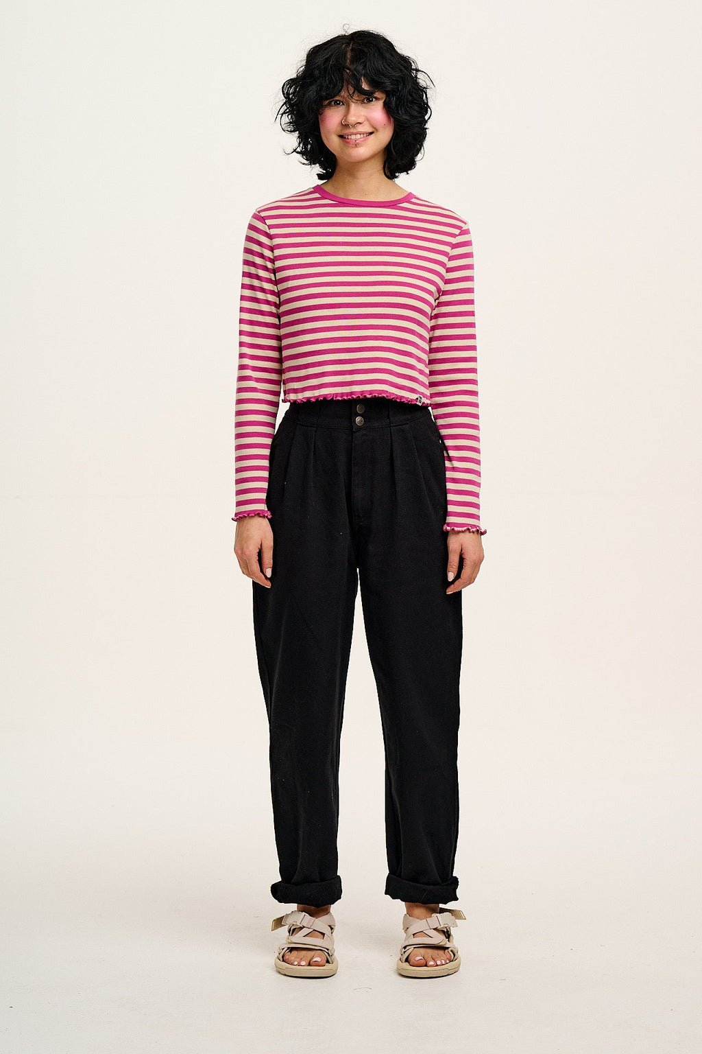 Addison - Cotton Jeans in Black