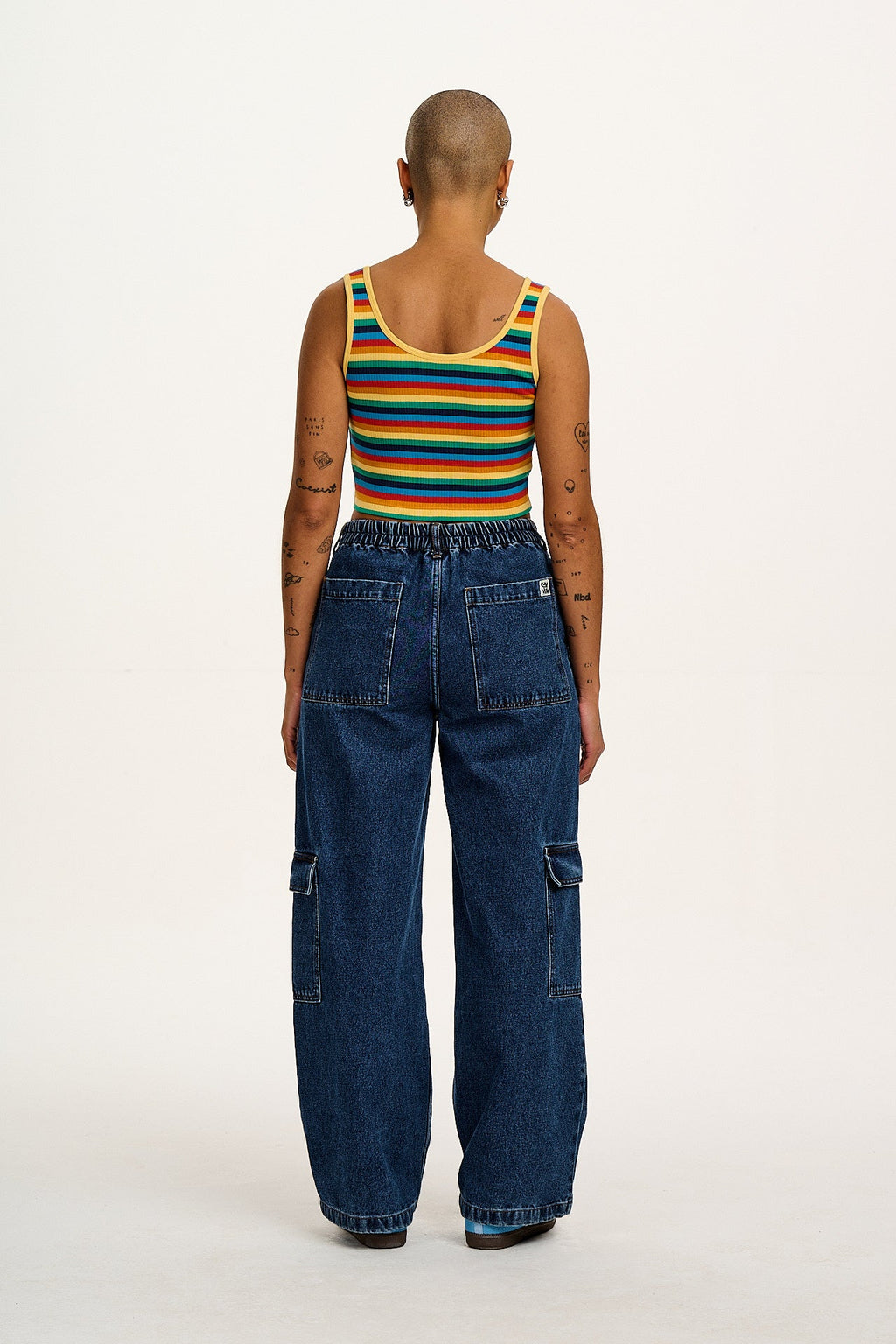 Josy - Vest Top in Rainbow Stripe