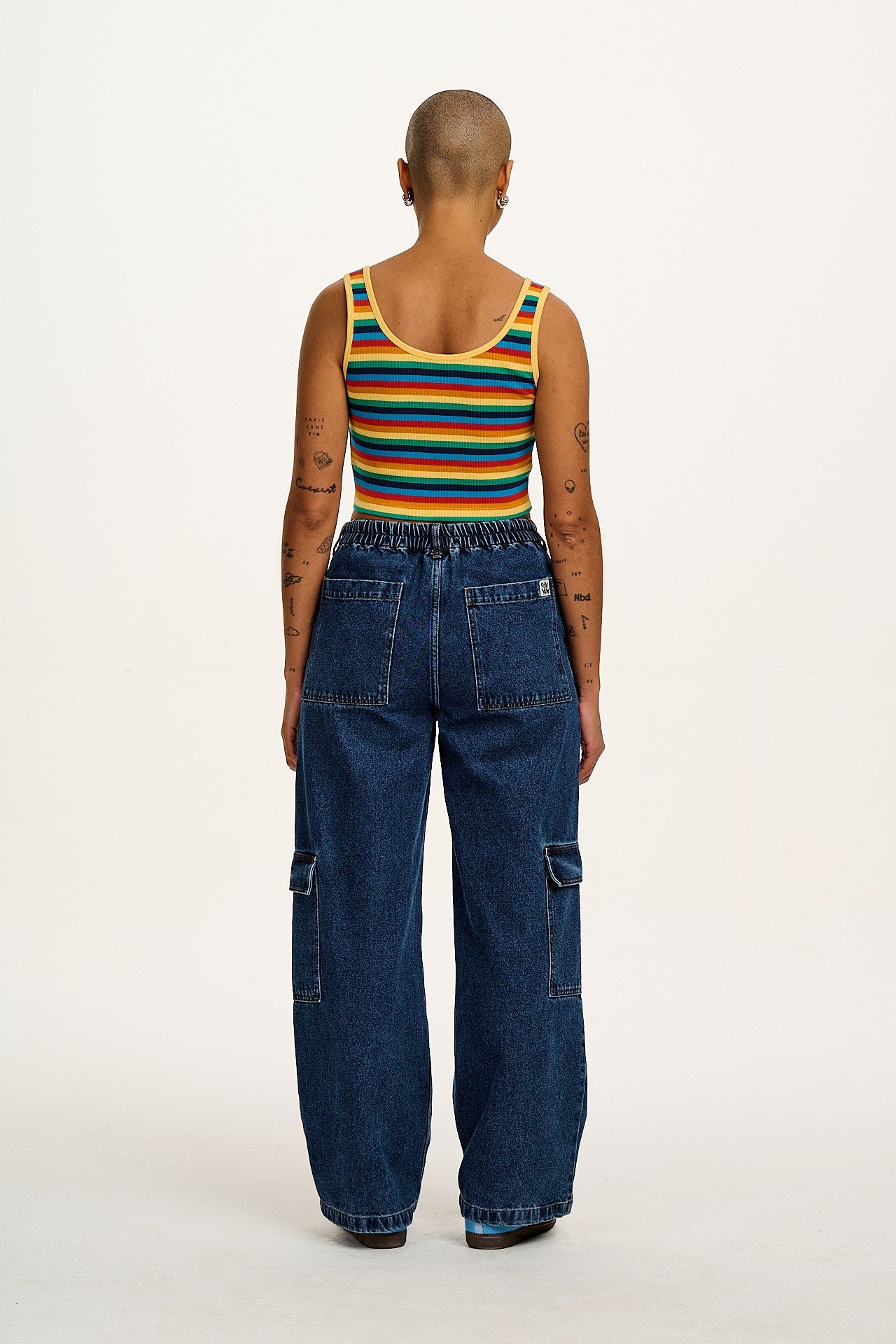 Josy - Vest Top in Rainbow Stripe