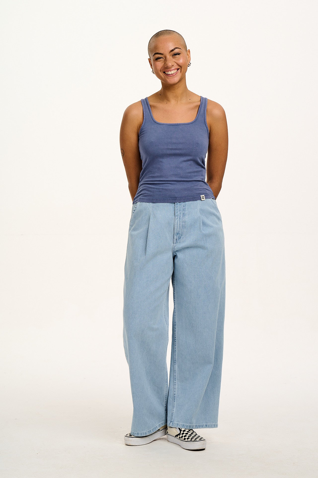 Jett - Vest Top in Vintage Indigo