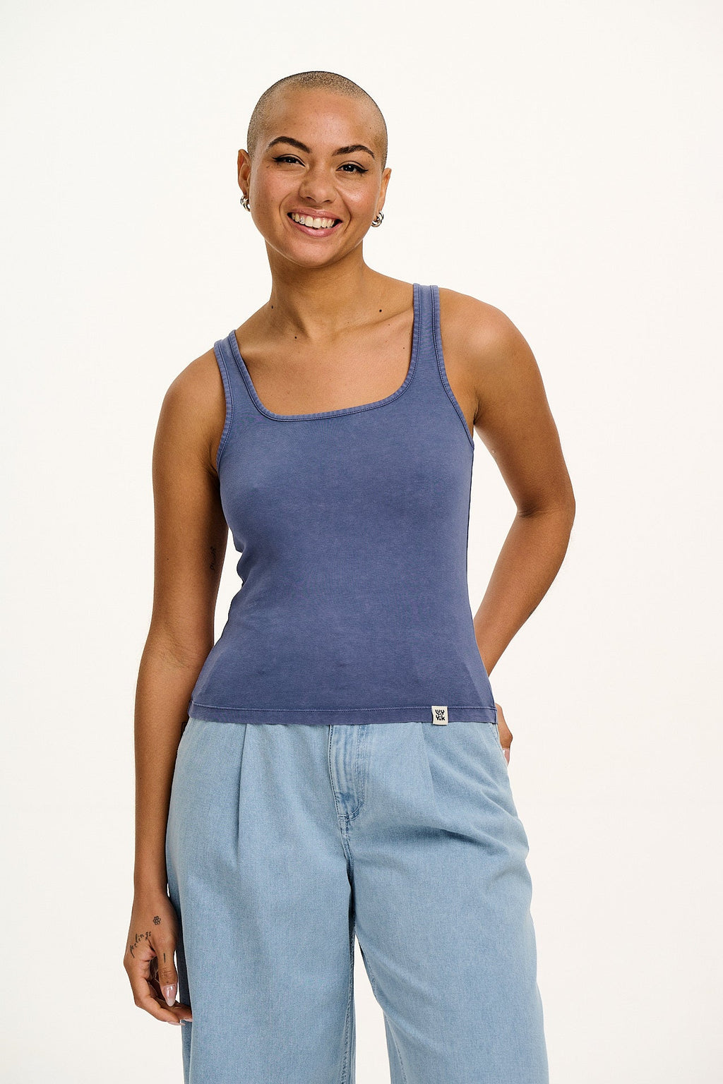 Jett - Vest Top in Vintage Indigo