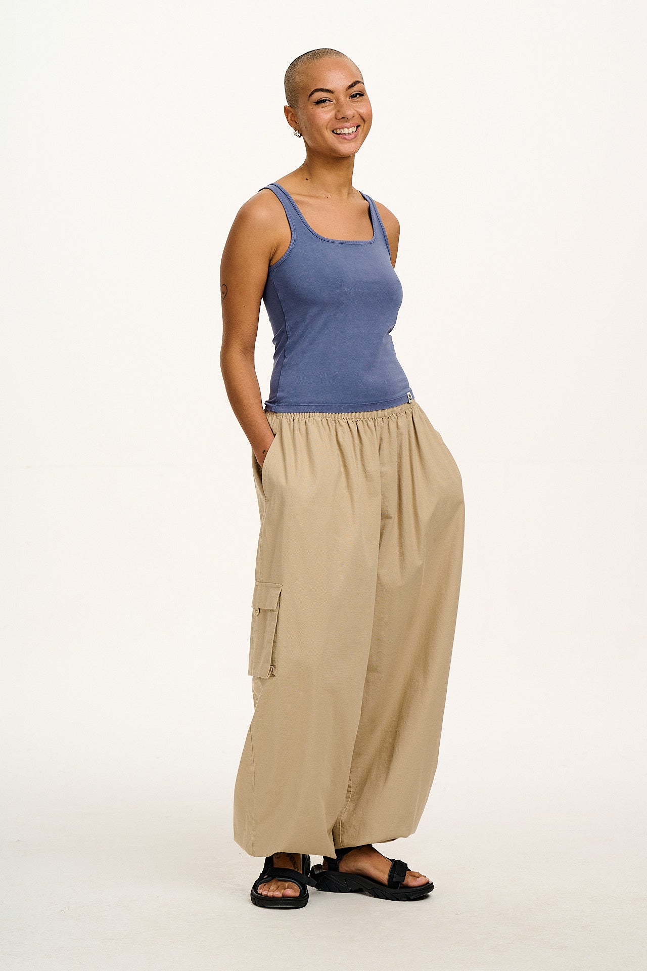 Jett - Vest Top in Vintage Indigo