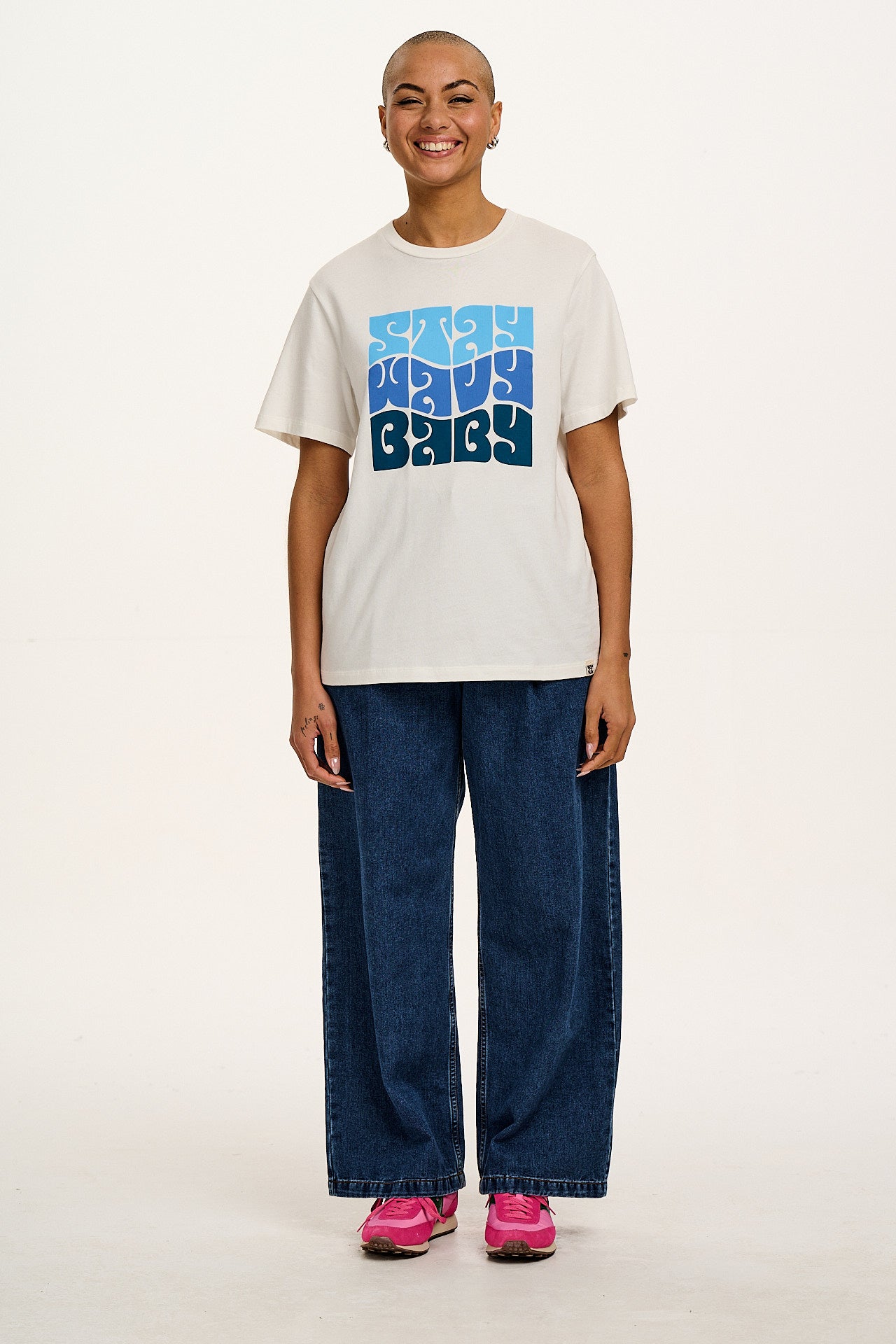 Denver - Cotton Tee in Stay Wavy Print