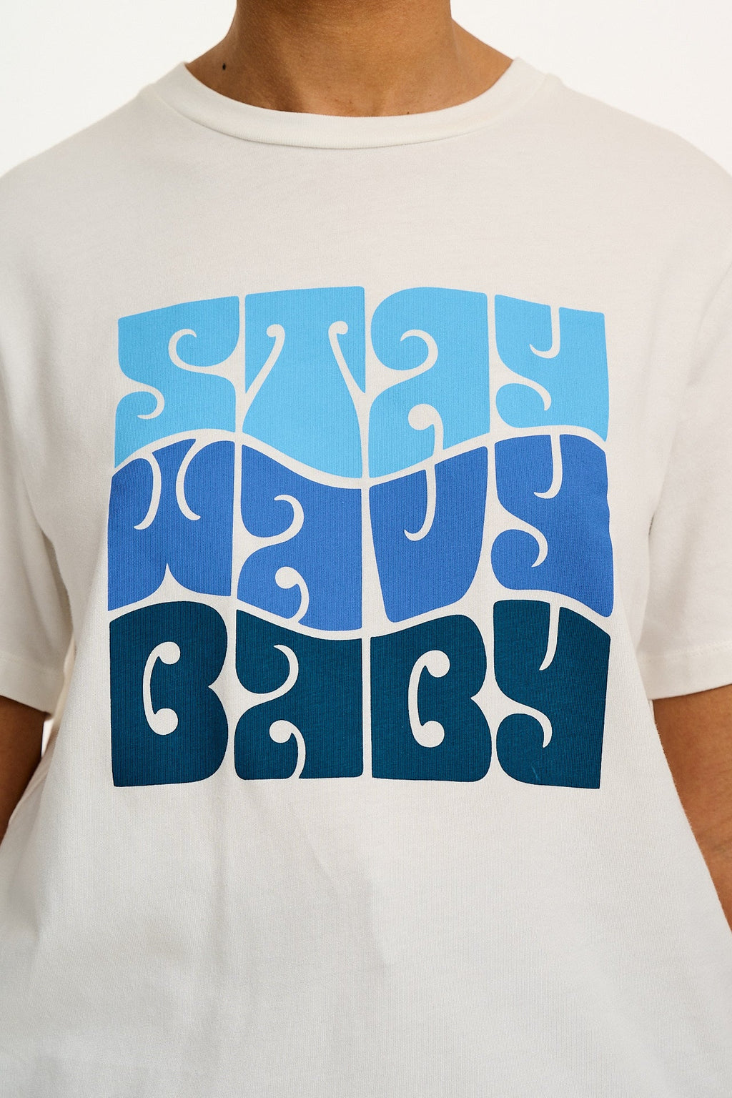 Denver - Cotton Tee in Stay Wavy Print