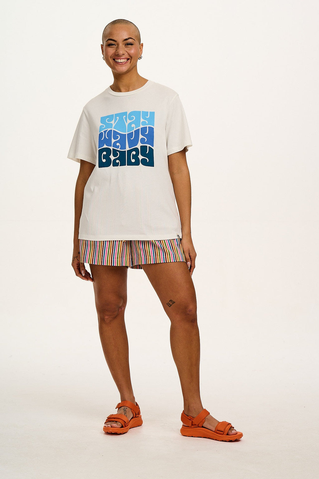 Denver - Cotton Tee in Stay Wavy Print