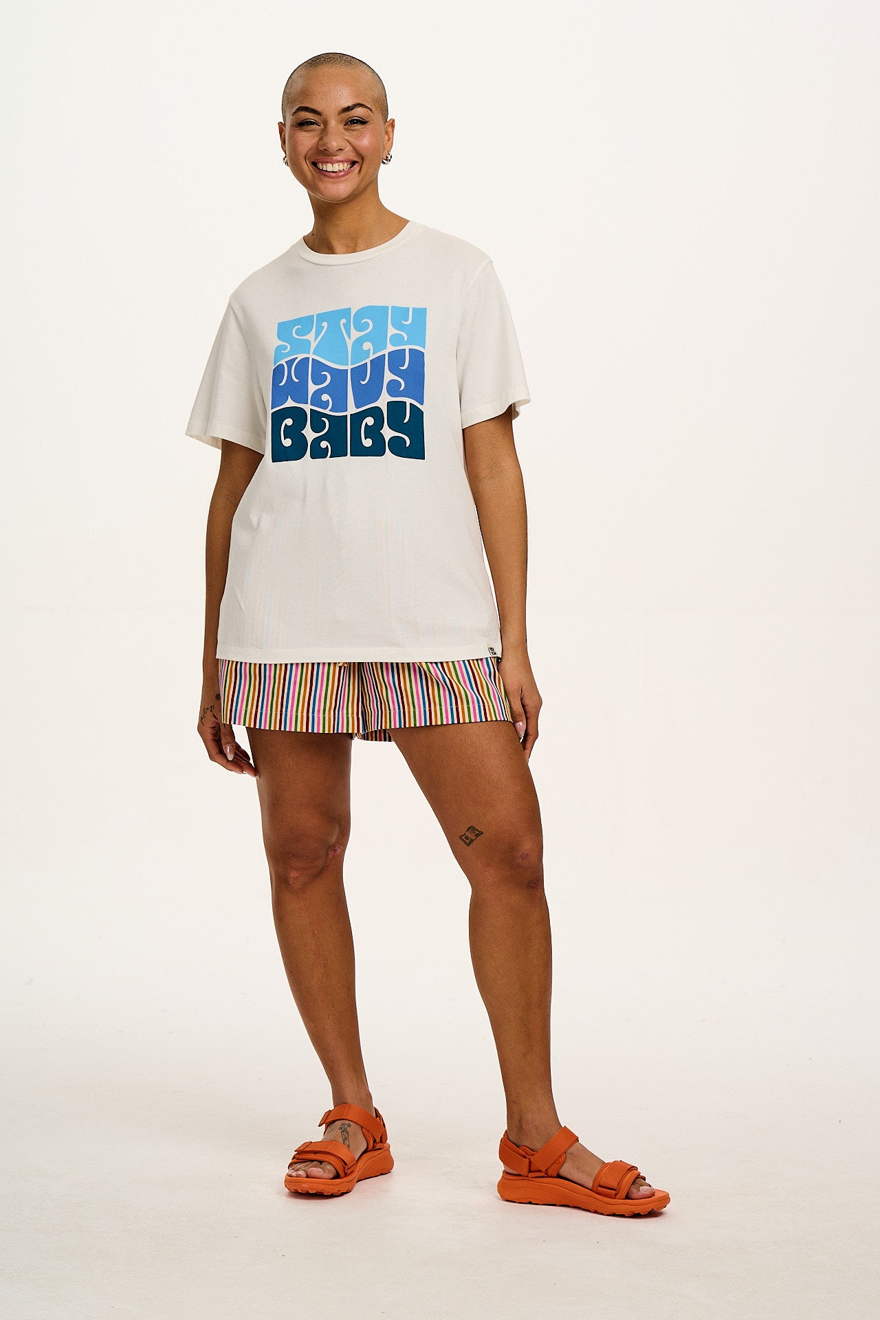 Denver - Cotton Tee in Stay Wavy Print