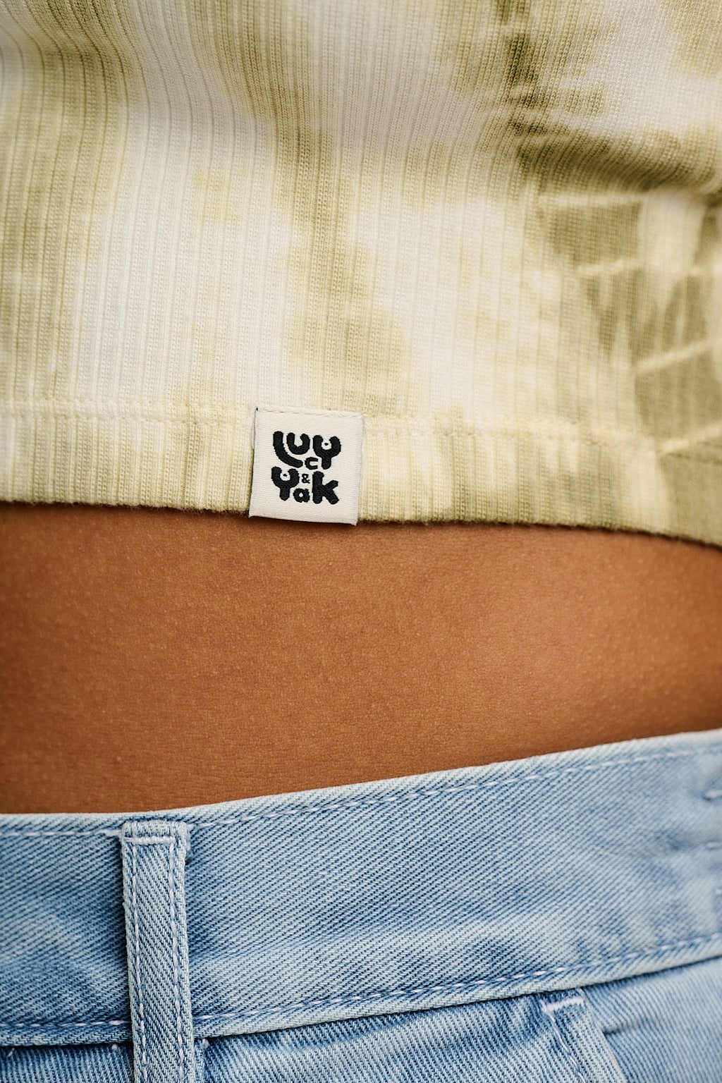 Josy - Vest Top in Green Tie Dye
