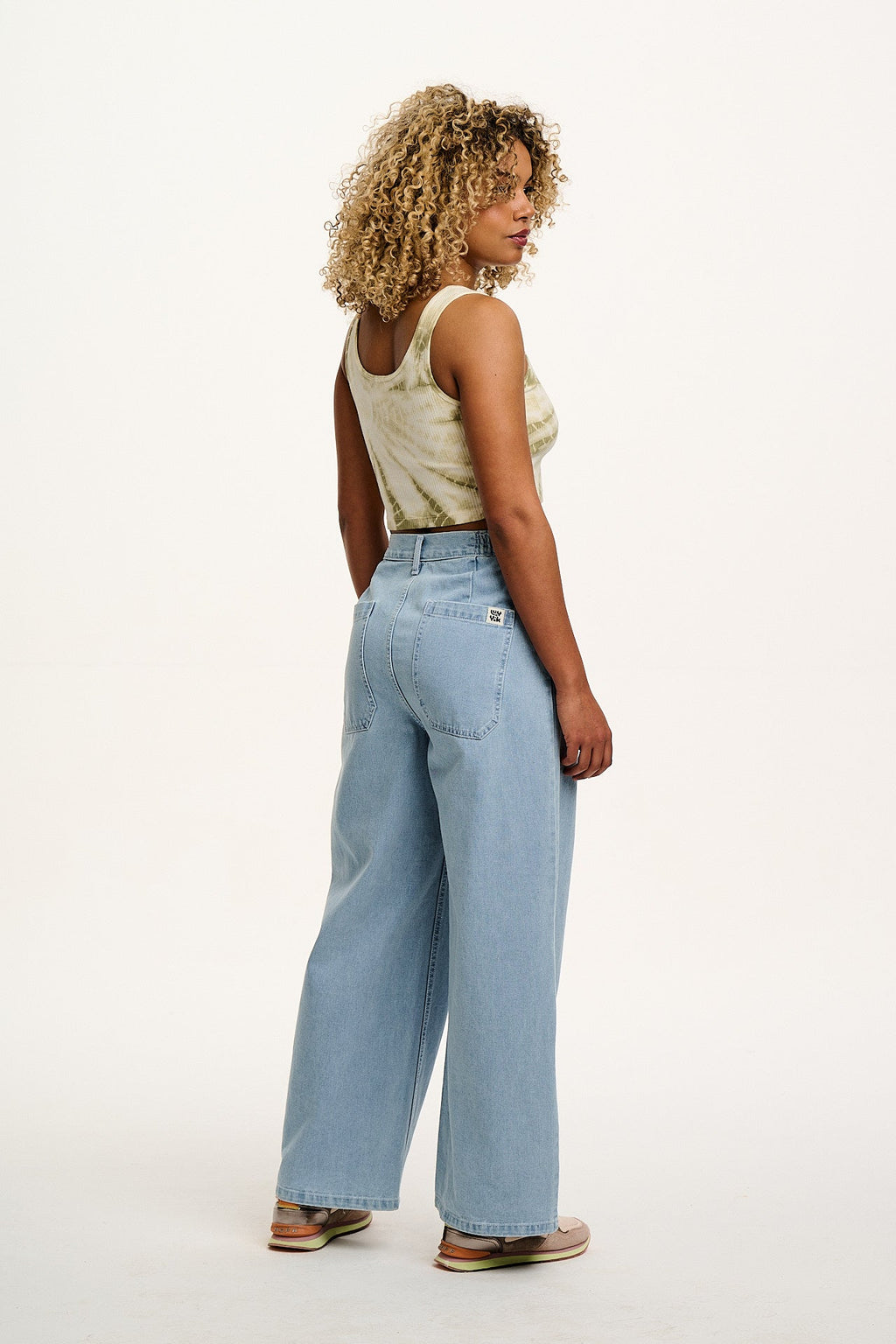 Josy - Vest Top in Green Tie Dye